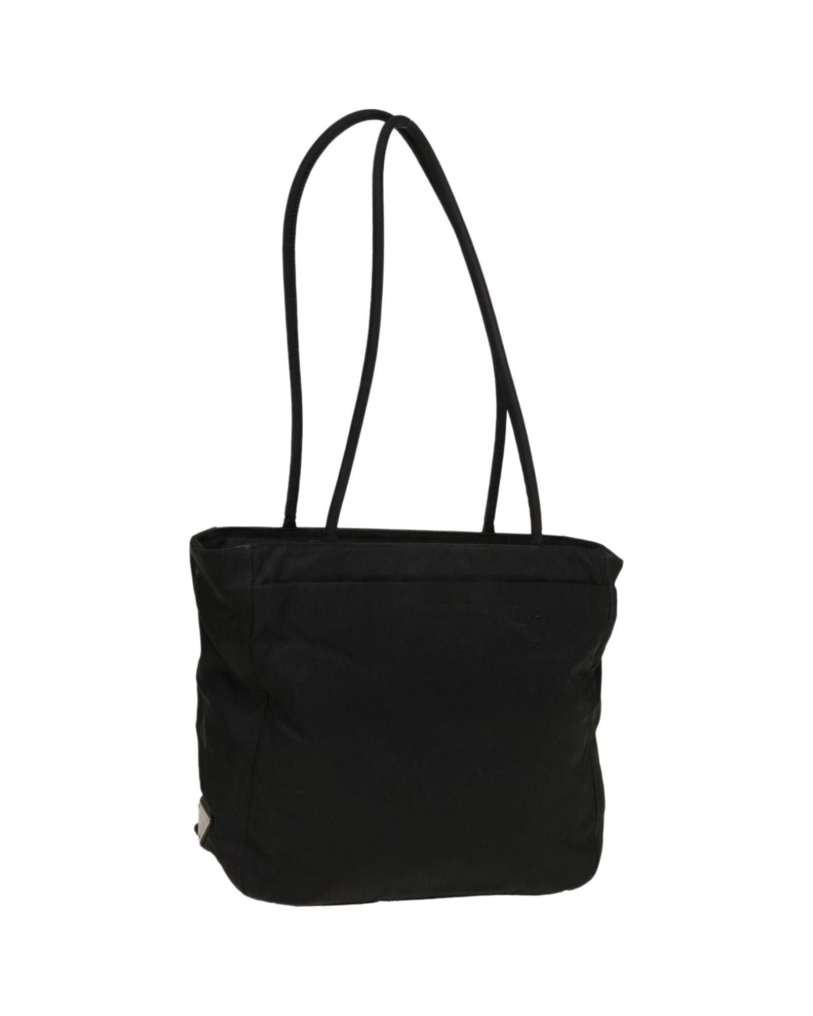 image of Prada Black Synthetic Shoulder Bag With Elegant Design, Women's