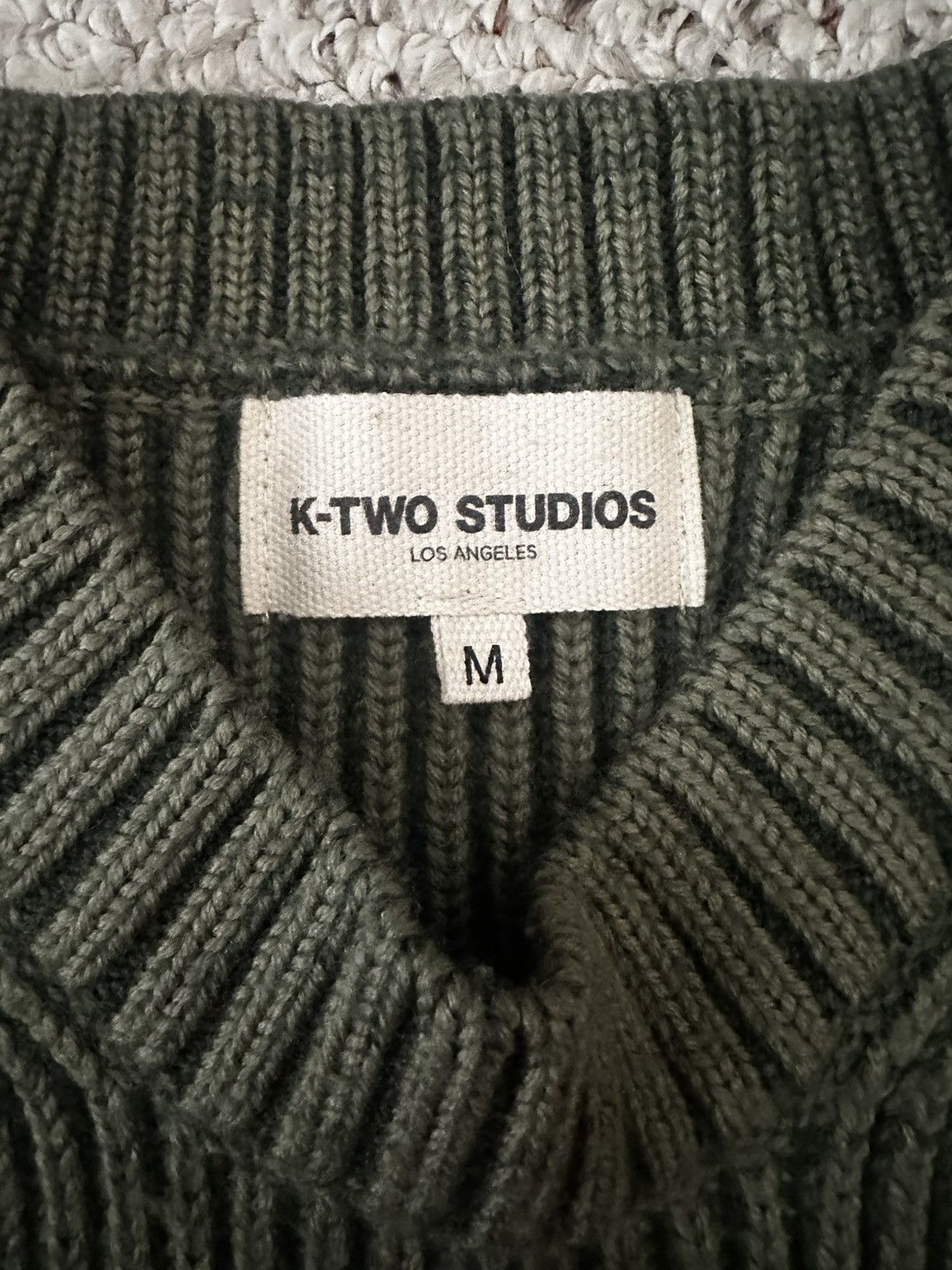 K-Two Studios K-TWO STUDIOS DYED FISHERMAN KNIT "GREEN" Size US M / EU 48-50 / 2 - 3 Thumbnail