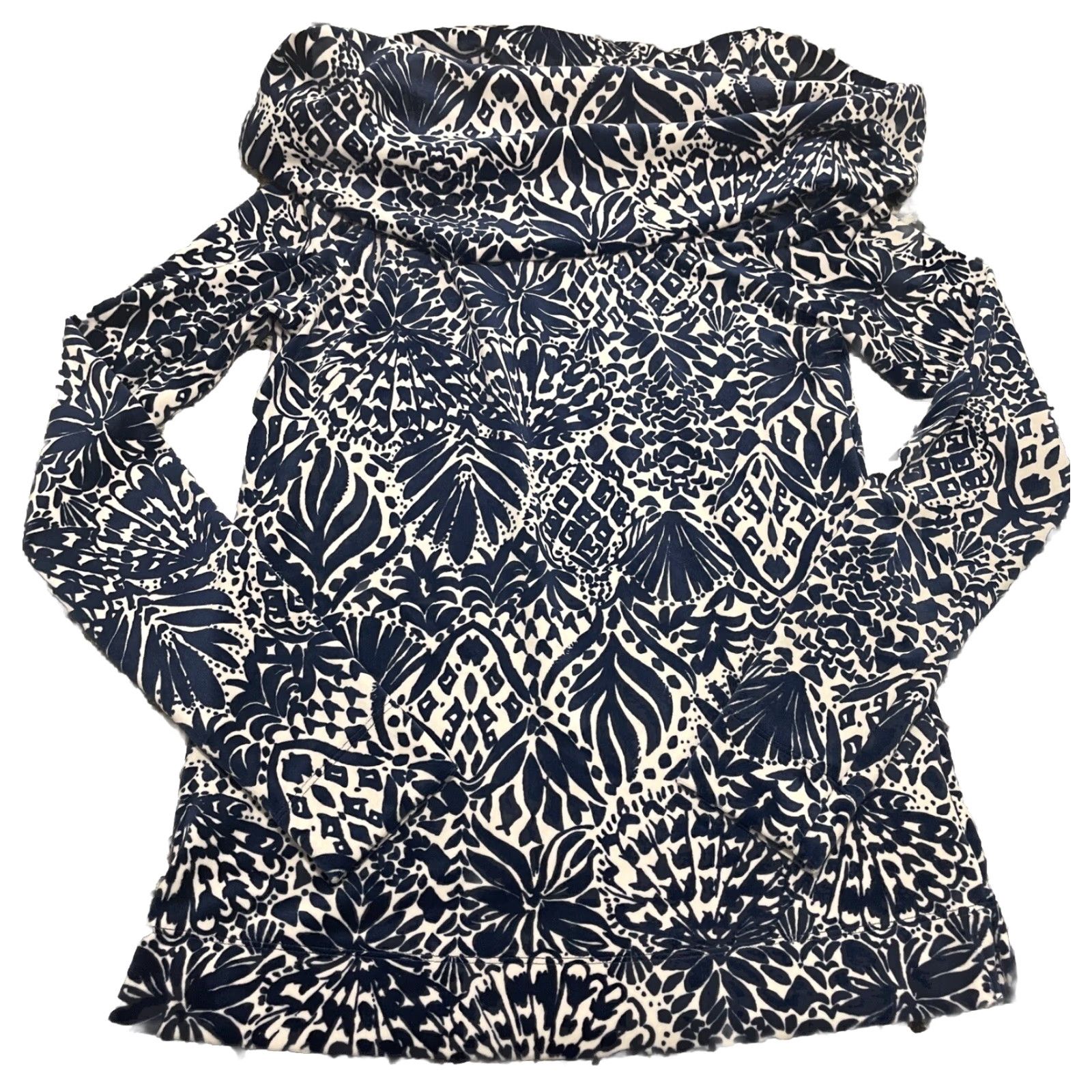 Lilly Pulitzer LILLY PULITZER Belinda One Shoulder Pullover Blue XS Top Women Knit Casual Pullover - Shirt - Regular Size XS - By Land Or By Sea - Basic Size XS / US 0-2 / IT 36-38 - 3 Thumbnail