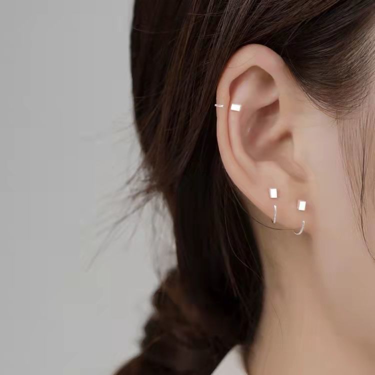 Jewelry Retro Earrings One Pairs Chrome Jewelry Size ONE SIZE - 5 Thumbnail