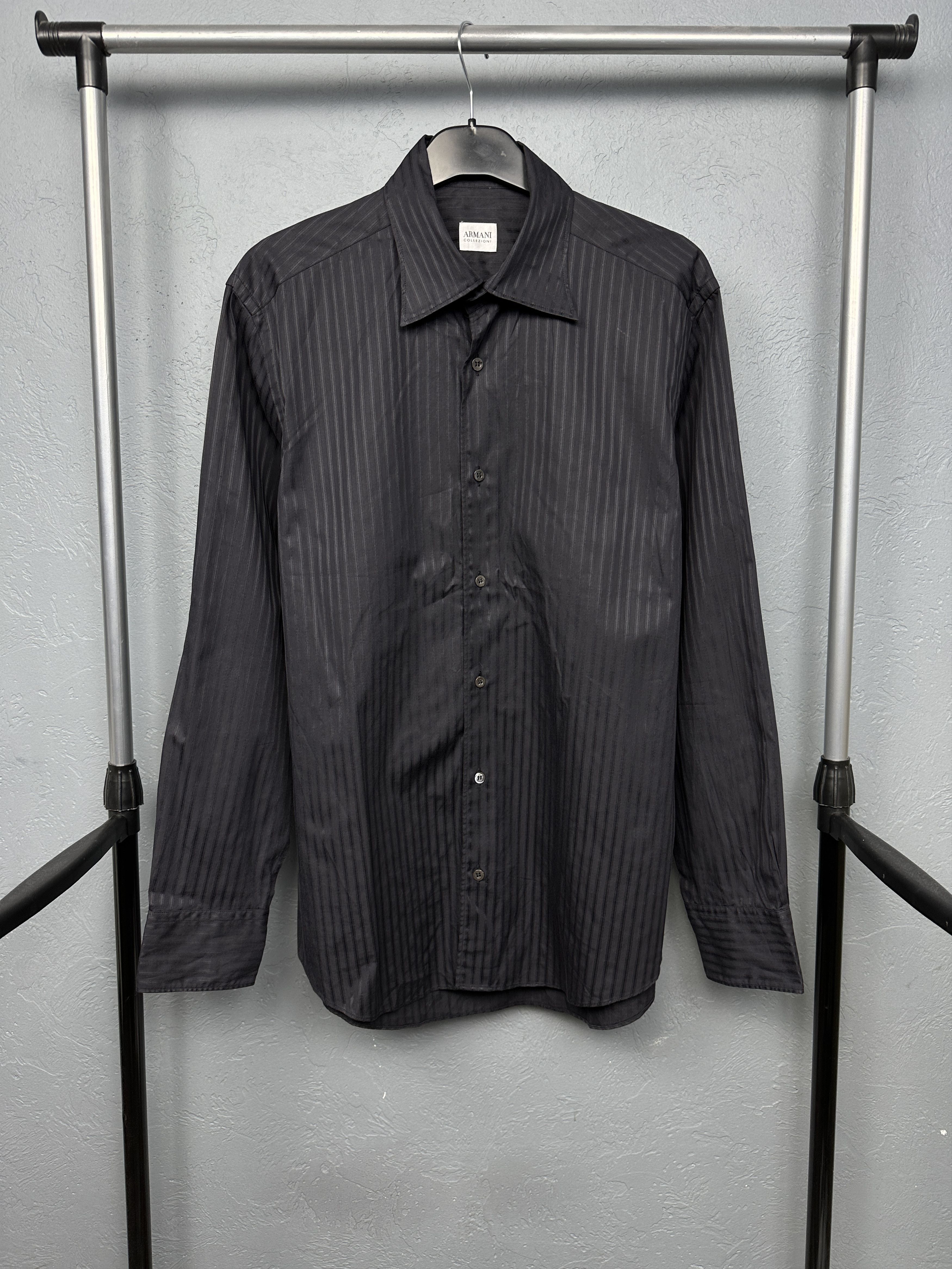 Armani Collezioni Armani Collezioni Mens Long Sleeve Shirt Size US M / EU 48-50 / 2 - 1 Thumbnail