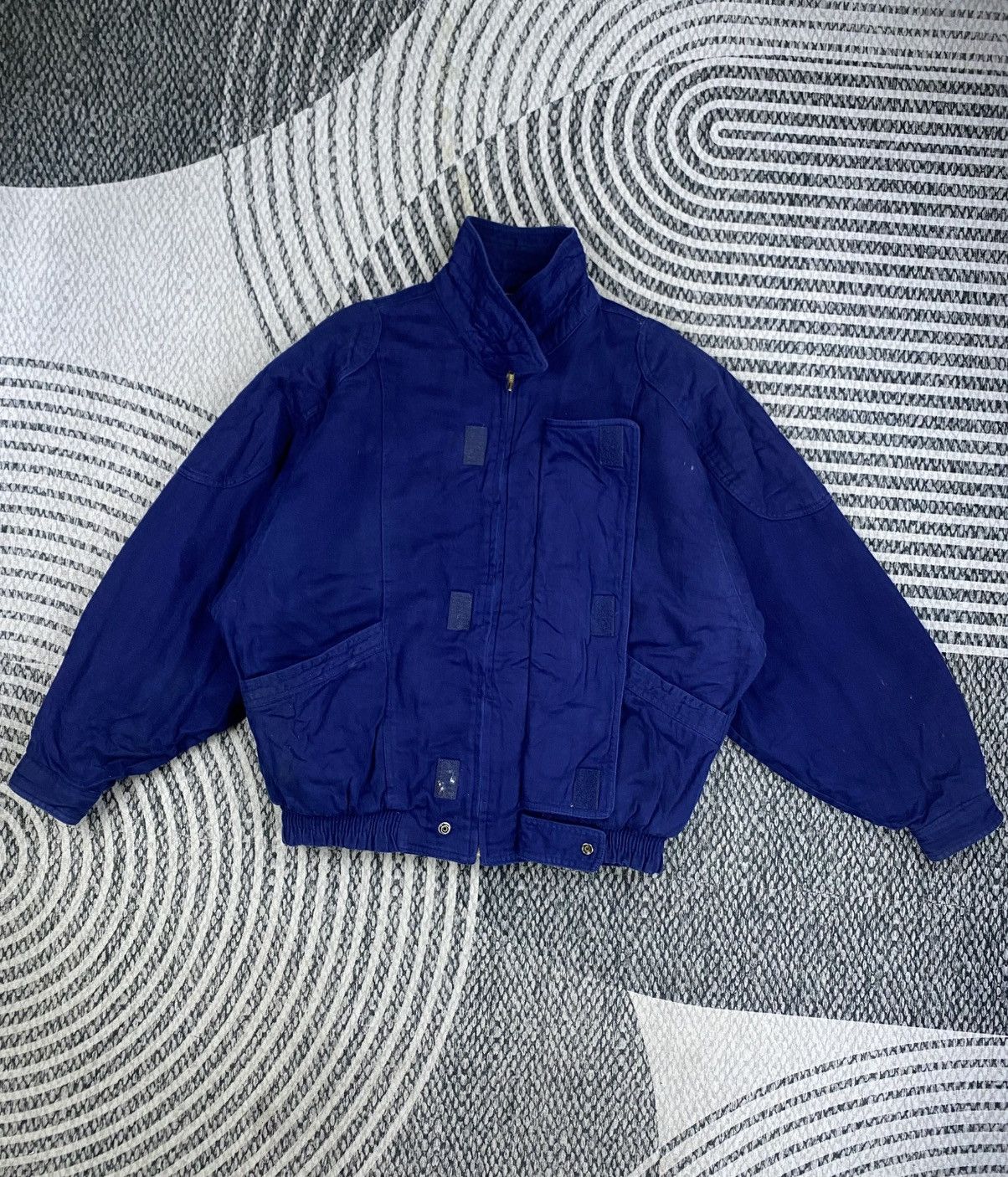 Japanese Brand Vtg Express Rally Dark Blue Bombers Jacket Size US L / EU 52-54 / 3 - 5 Thumbnail