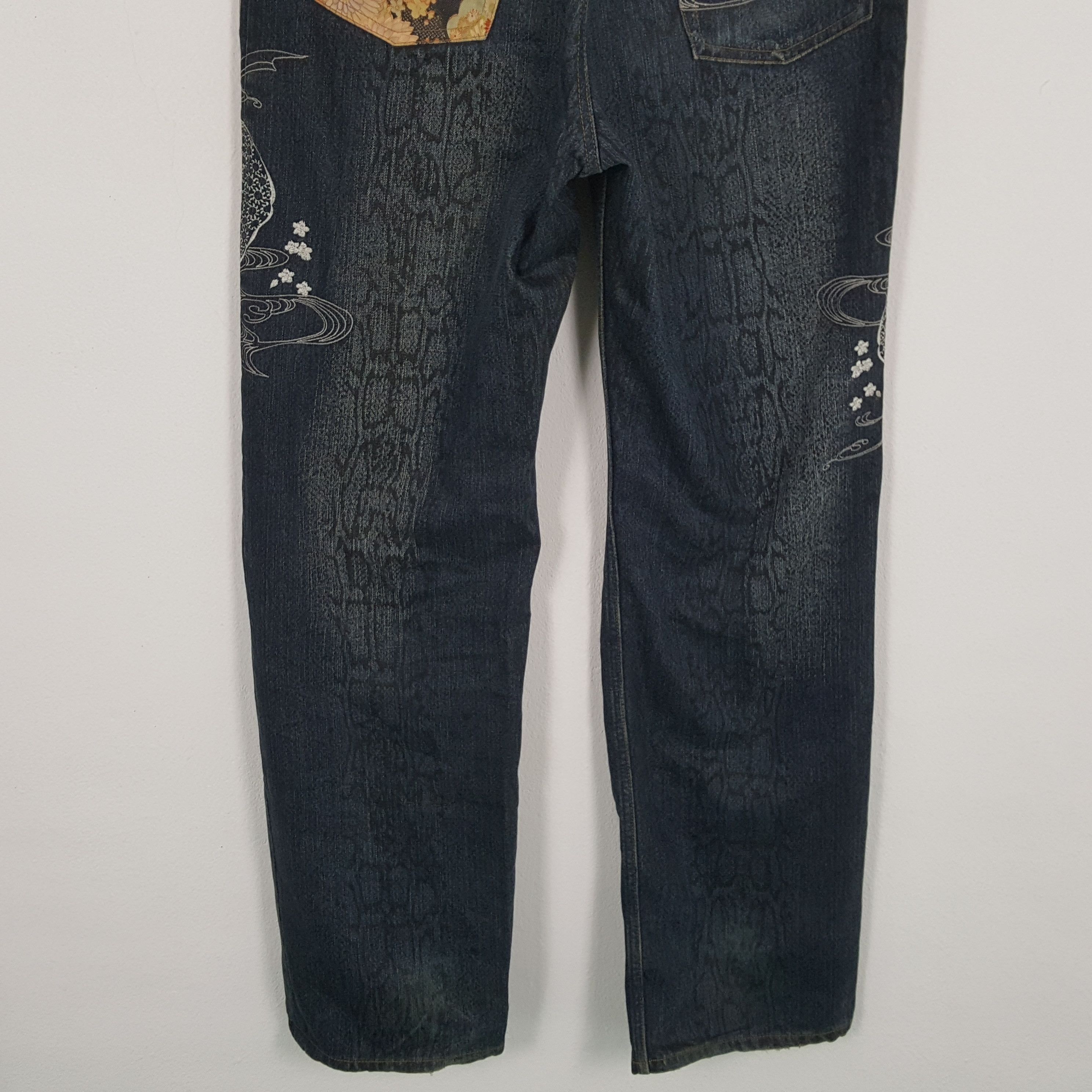Japanese Brand × Vintage KARAKURI TAMASHII Japanese Fashion Streetwear Style Jeans Size US 34 / EU 50 - 3 Thumbnail