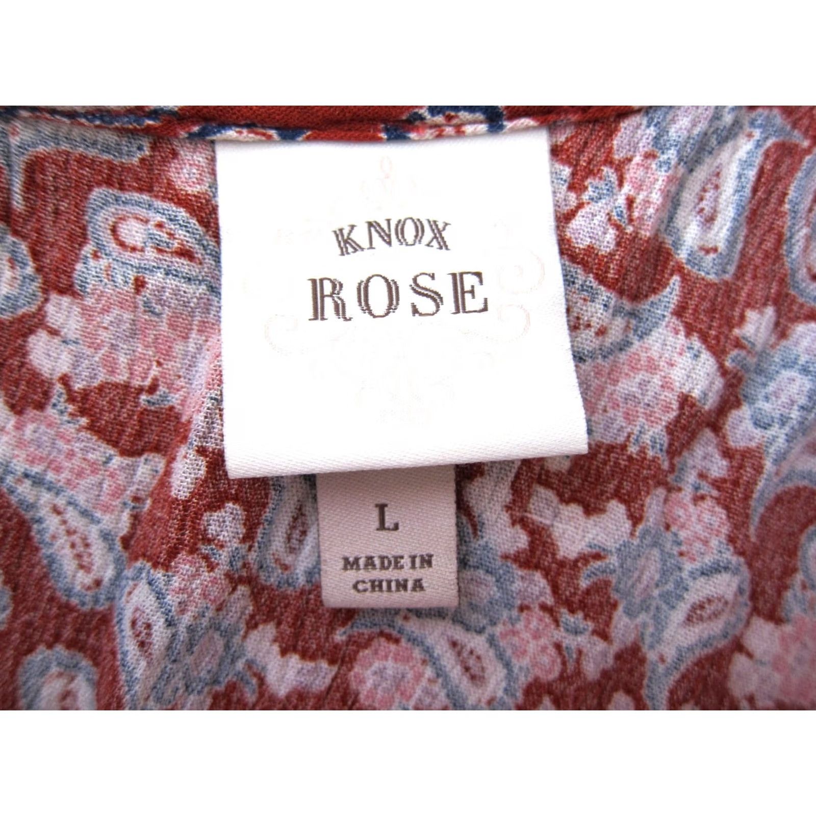 Vintage Knox Rose Pink Long Sleeve Floral Rayon Tiered Smock Dress L Size L / US 10 / IT 46 - 3 Thumbnail