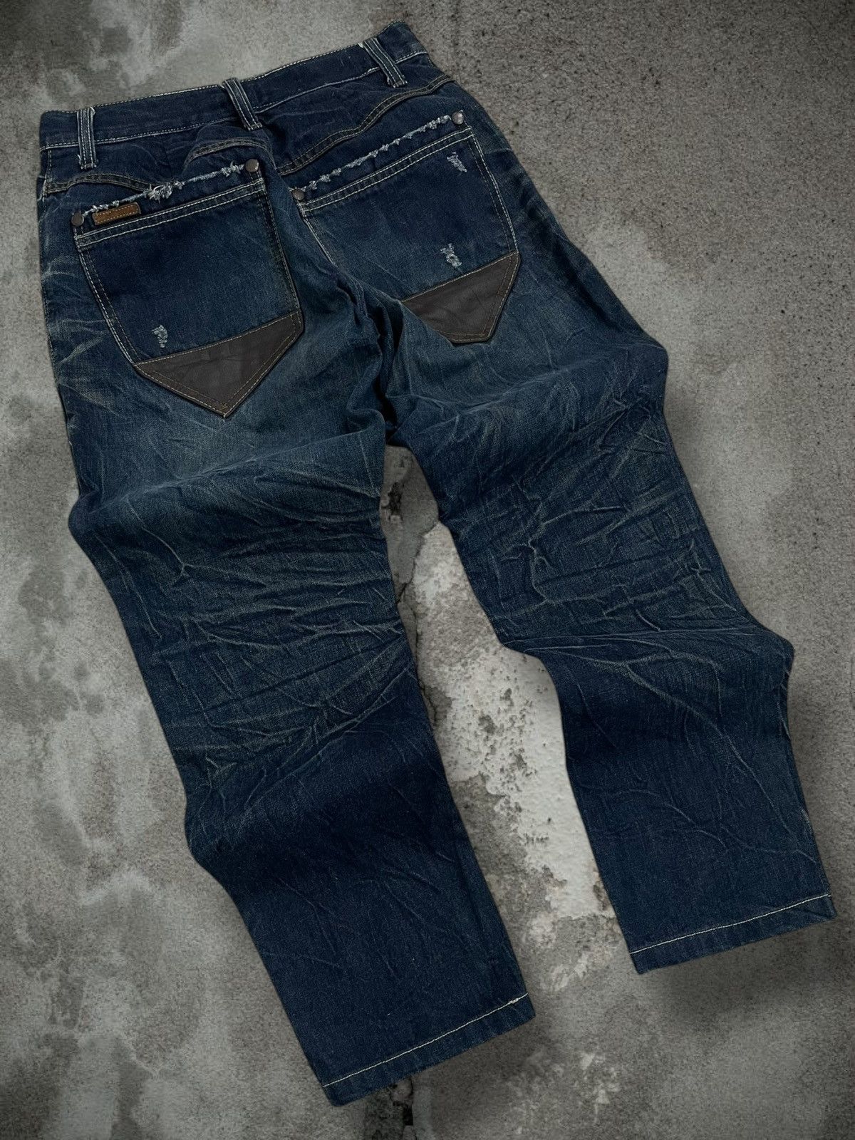 Japanese Brand Vintage Authentic Designer Japan Rapanui Distressed Denim Size US 29 - 10 Thumbnail
