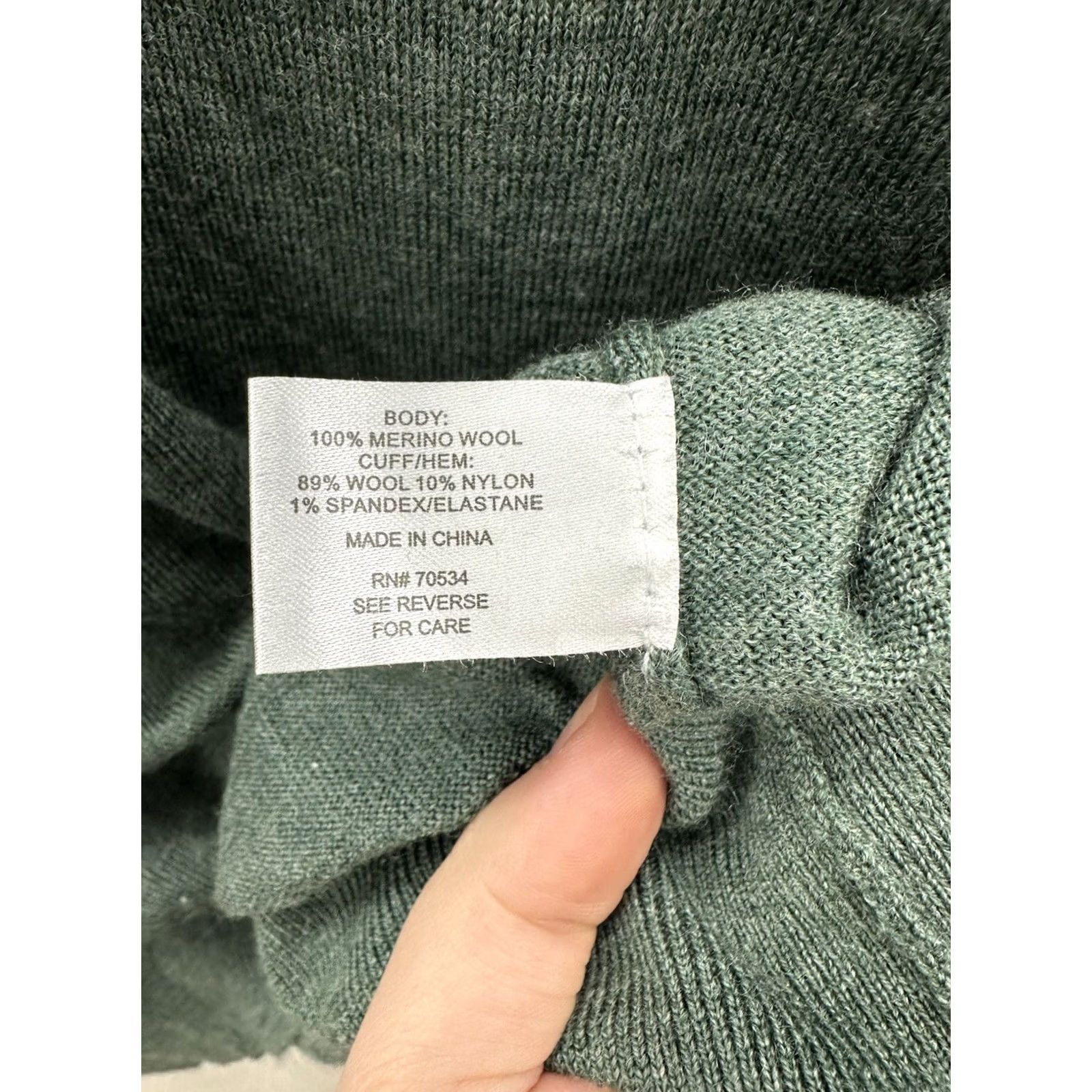 Orvis Orvis Mens Sweater 1/4 Zip Green Merino Wool Long Sleeve 2XL Regular Knit Pullover Classic Casual Winter Fall Summer Spring Weather Size US XXL / EU 58 / 5 - 6 Thumbnail