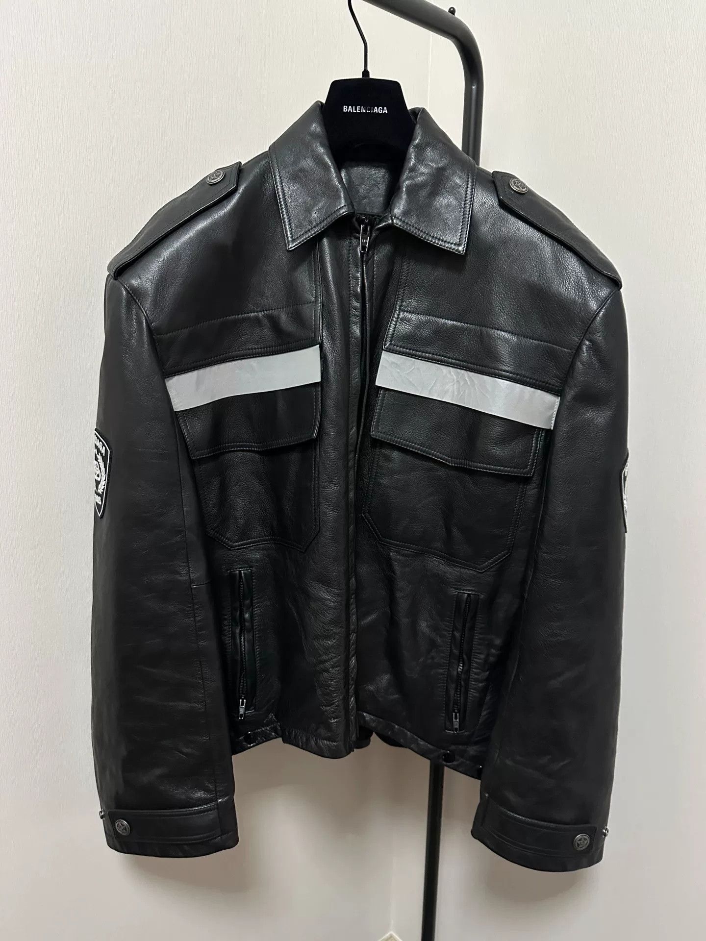 Balenciaga Balenciaga 2023SS Runway Uniform Leather Jacket Size US M / EU 48-50 / 2 - 1 Thumbnail