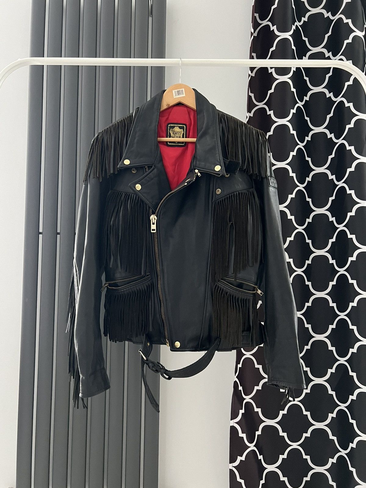 Vintage IXS Leather Fringe Motorcycle Jacket Black Vintage Biker M Size US M / EU 48-50 / 2 - 9 Thumbnail