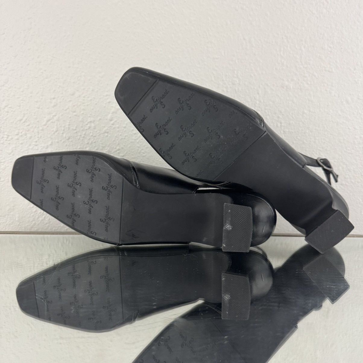 Other EASY STREET Y2K Black Faux Leather Edgy Bow Kitten Heels Size US 9 / IT 39 - 9 Thumbnail