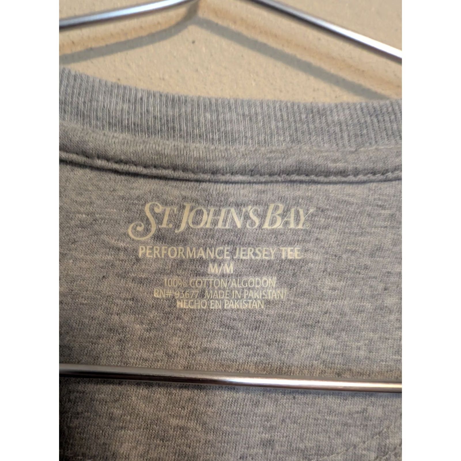 Vintage St. John's Bay Performance Short Sleeve Men's Jersey Tee Gray Stripe MEDIUM Size US M / EU 48-50 / 2 - 2 Thumbnail