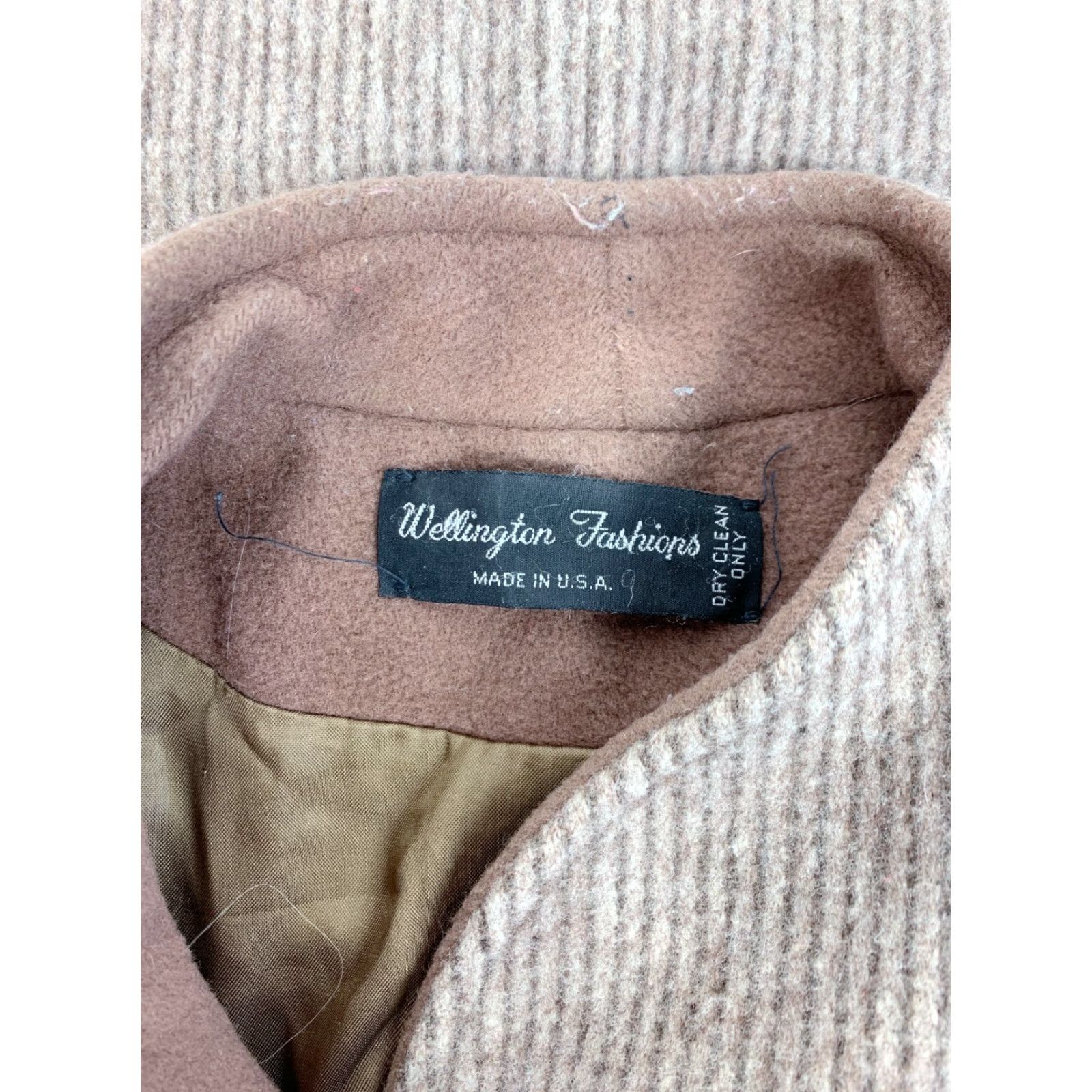 Vintage VINTAGE Wellington Fashions Peacoat Coat XS Small Women Wool Brown Button Made in USA Size XS / US 0-2 / IT 36-38 - 7 Thumbnail