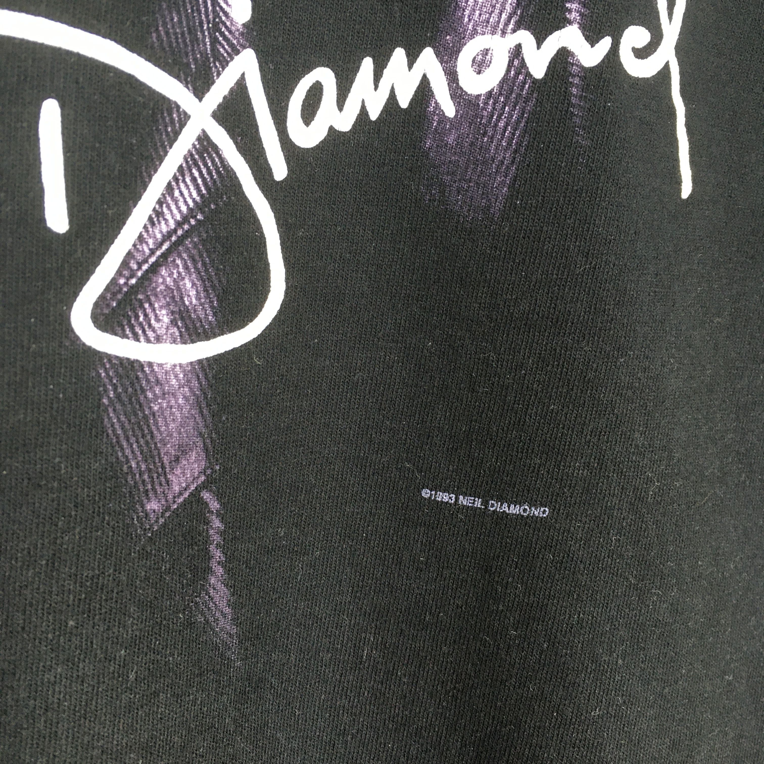 Band Tees Vintage 90's Neil Diamond Classics Rock Black Tshirt Large Size US L / EU 52-54 / 3 - 6 Thumbnail