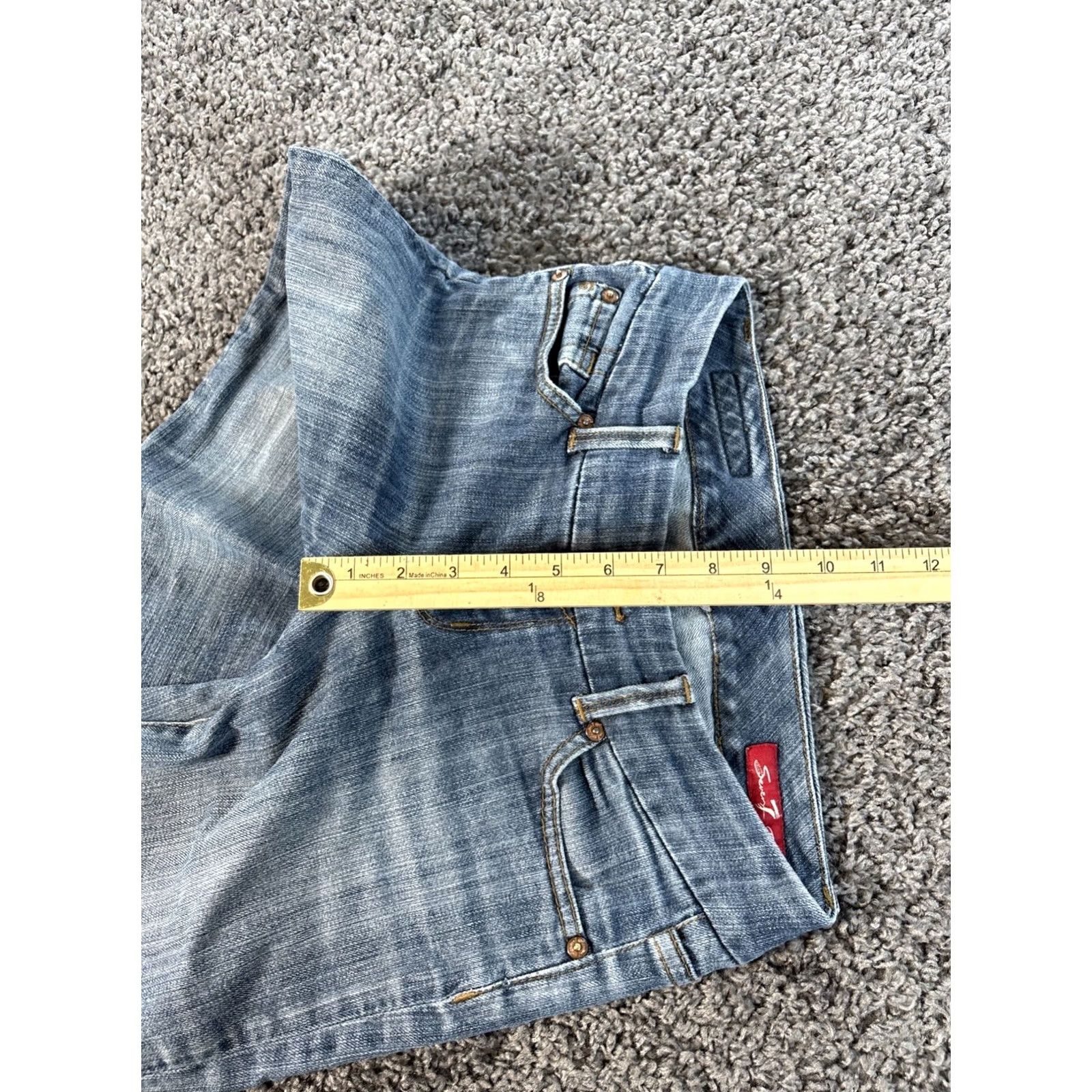 7 For All Mankind 7 For All Mankind Jeans Womens 28x27 Bootcut Denim Light Wash Stretch Low Rise Regular Inseam 27in Size 28" / US 6 / IT 42 - 5 Thumbnail