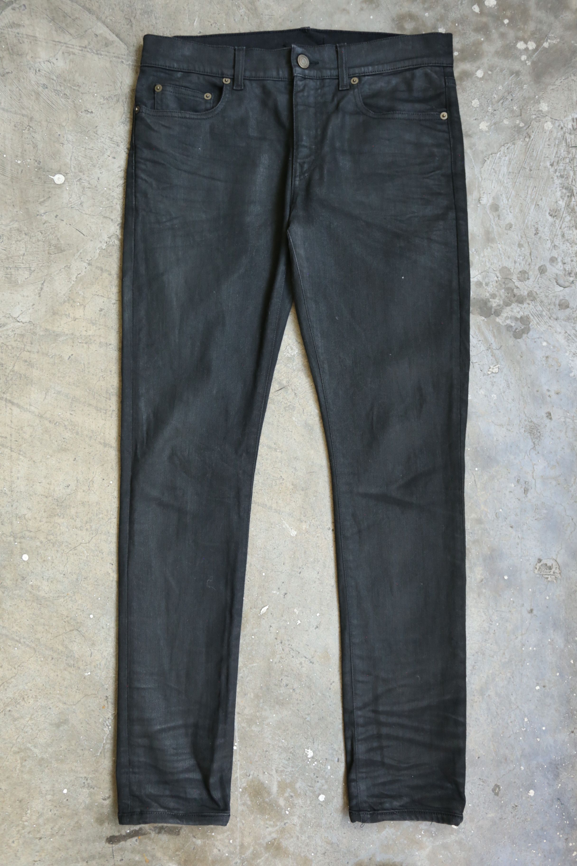 Hedi Slimane × Saint Laurent Paris SLP FW18 Waxed Coated D02 Denim
