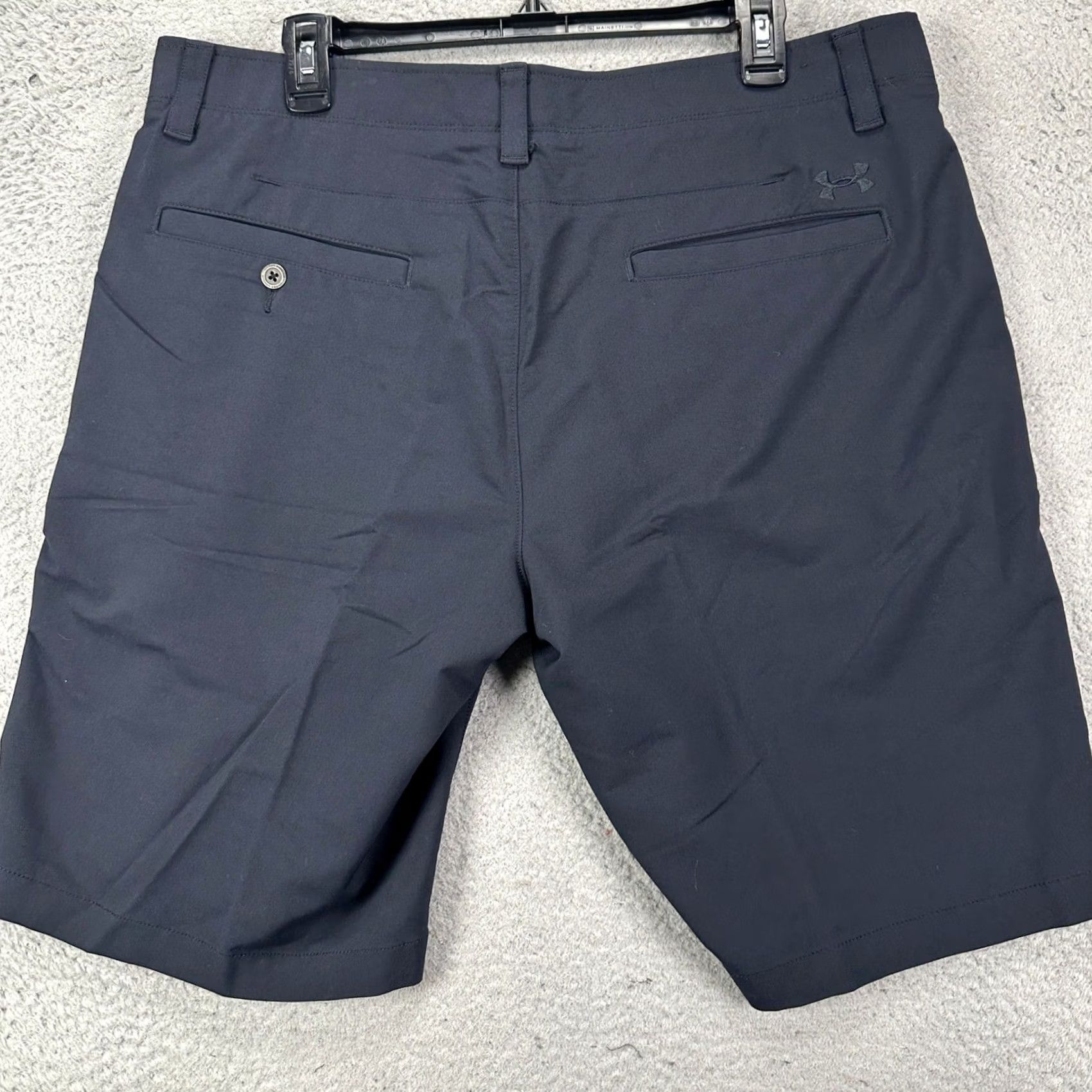 Under Armour Under Armour Nylon Blend Shorts Chino Mens 38 Black Stretch Pockets Golf Hiking Size US 38 / EU 54 - 2 Thumbnail