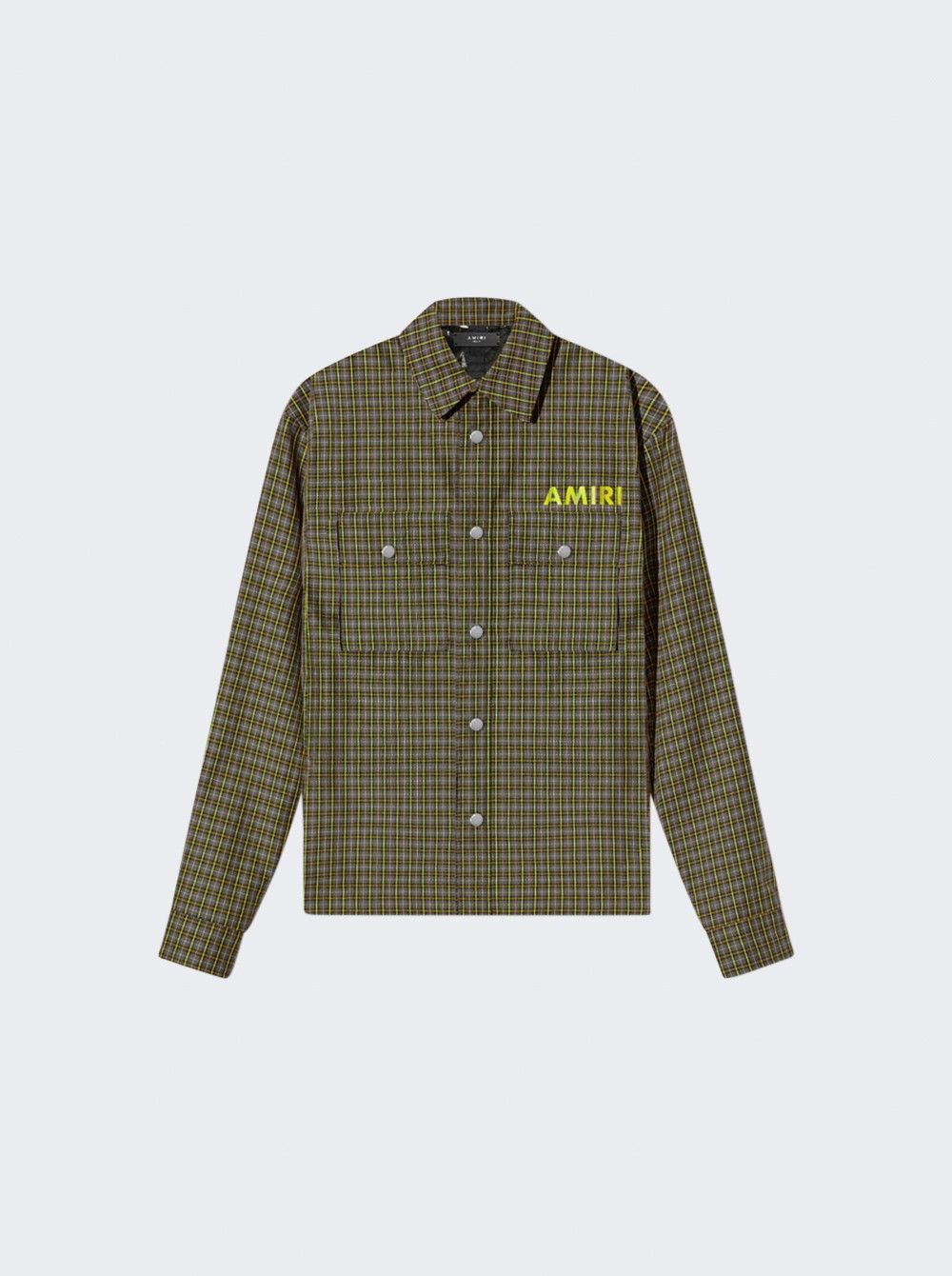 Amiri o1mle0426 Logo Overshirt in Sage Green Size US M / EU 48-50 / 2 - 1 Thumbnail