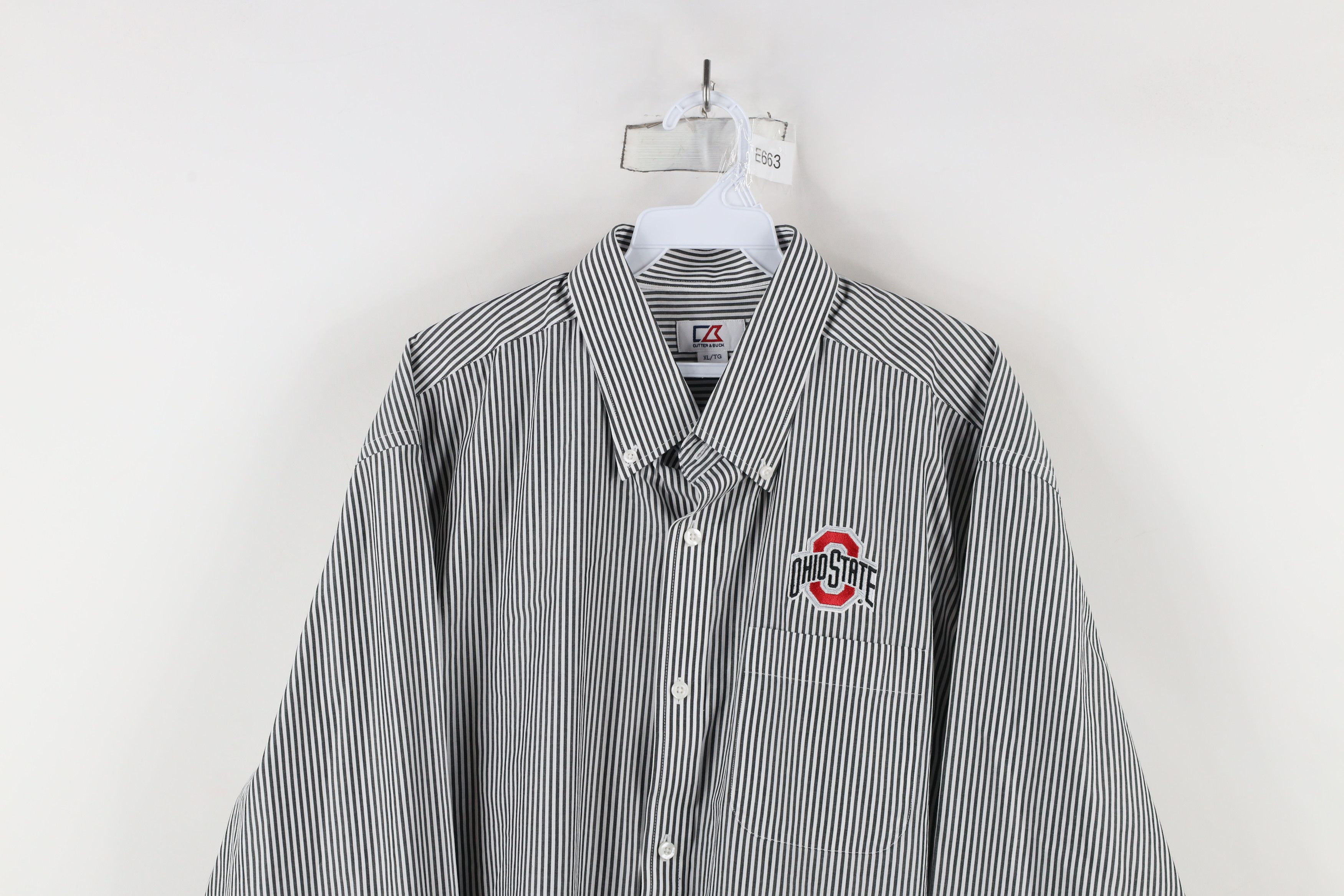 Vintage Vintage Ohio State University Striped Button Down Shirt Size US XL / EU 56 / 4 - 2 Thumbnail