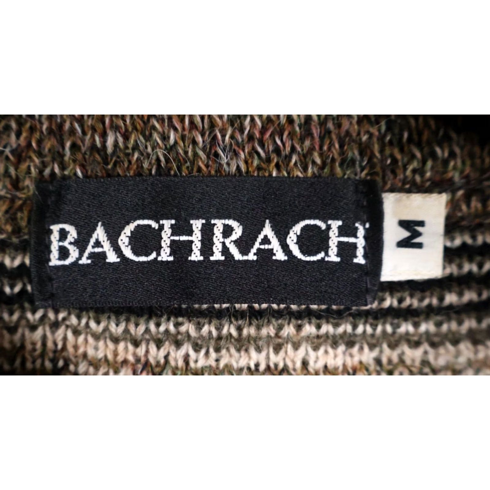 Vintage Bachrach Sweater Mens Medium Green Check Pattern Wool Alpaca Pullover Crew Neck Vintage Regular Modern Dad Hipster Preppy Retro Casual Size US M / EU 48-50 / 2 - 3 Thumbnail