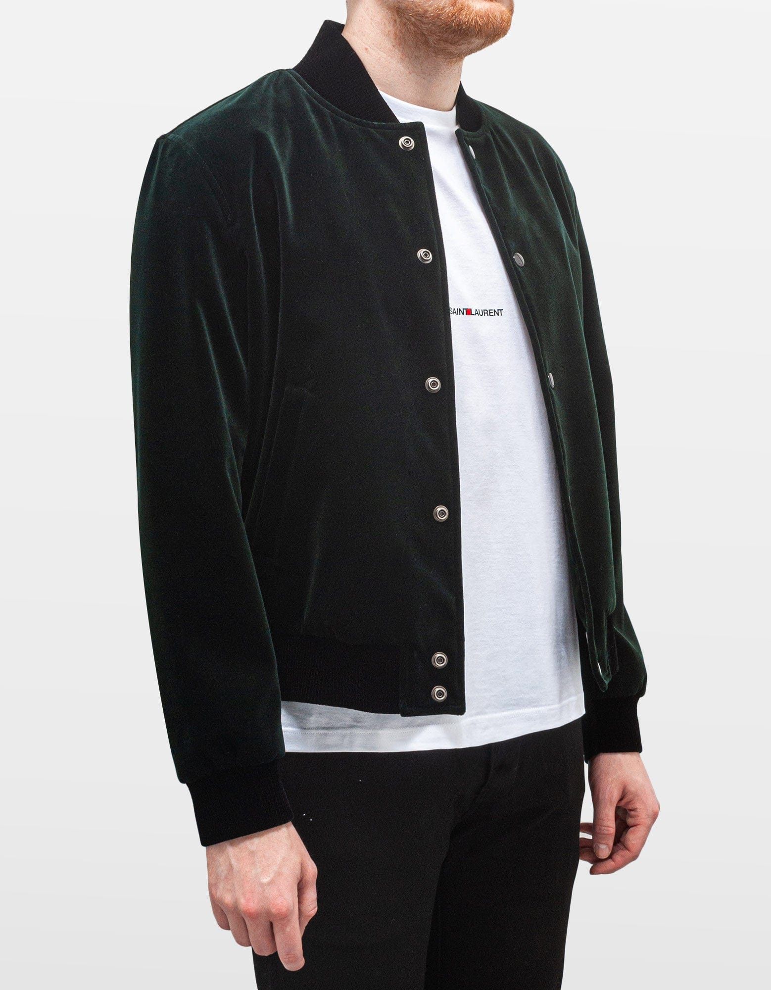 Saint Laurent Paris Saint Laurent Green Velvet Teddy Jacket Size US M / EU 48-50 / 2 - 2 Thumbnail