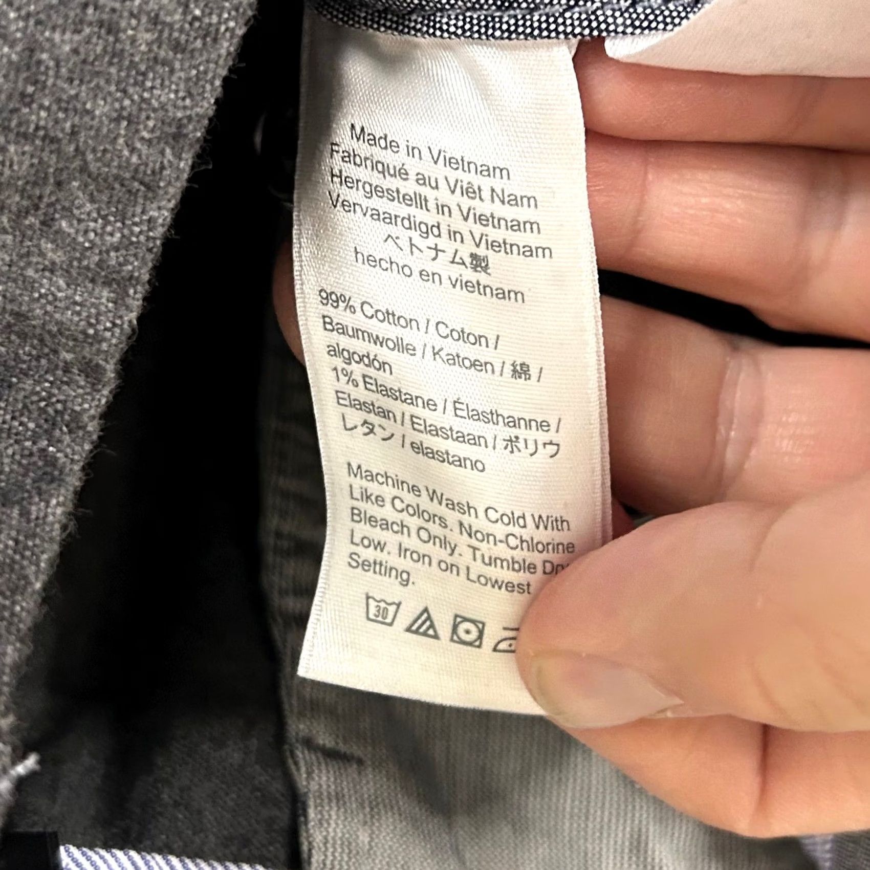 J.Crew J.Crew Chino Pants Slim Stretch Cotton Charcoal Gray 29x30 Solid Mens Size US 29 - 6 Thumbnail
