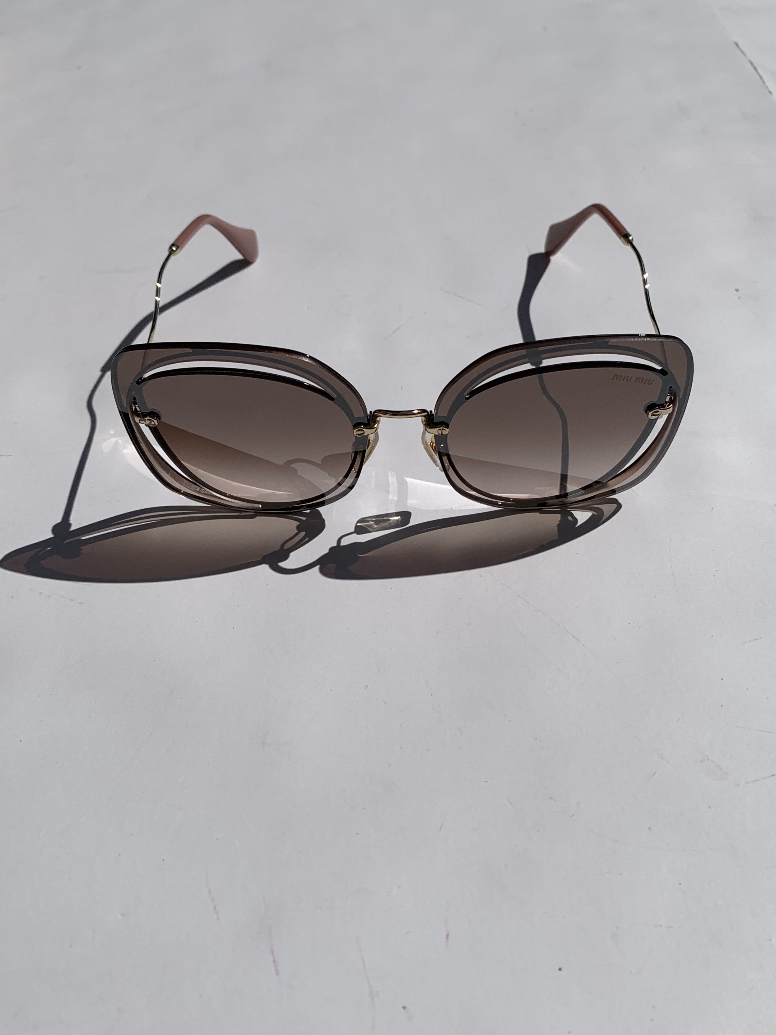Miu Miu Miu Miu MU 54SS Brown Sunglasses Size ONE SIZE - 5 Thumbnail