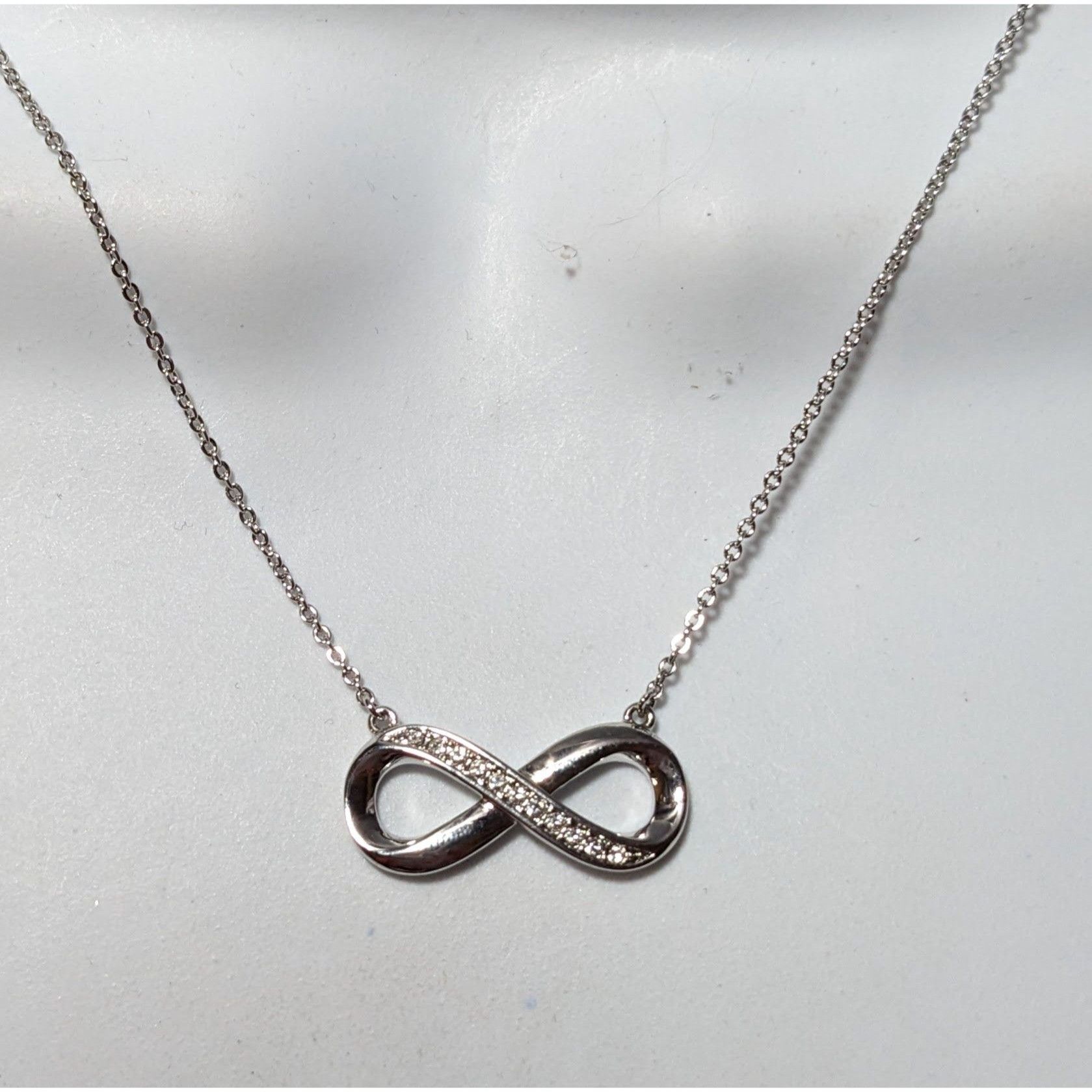 Swarovski Authentic Swarovski Crystal Silver Tone Infinity Pendant Nec Size ONE SIZE - 4 Thumbnail