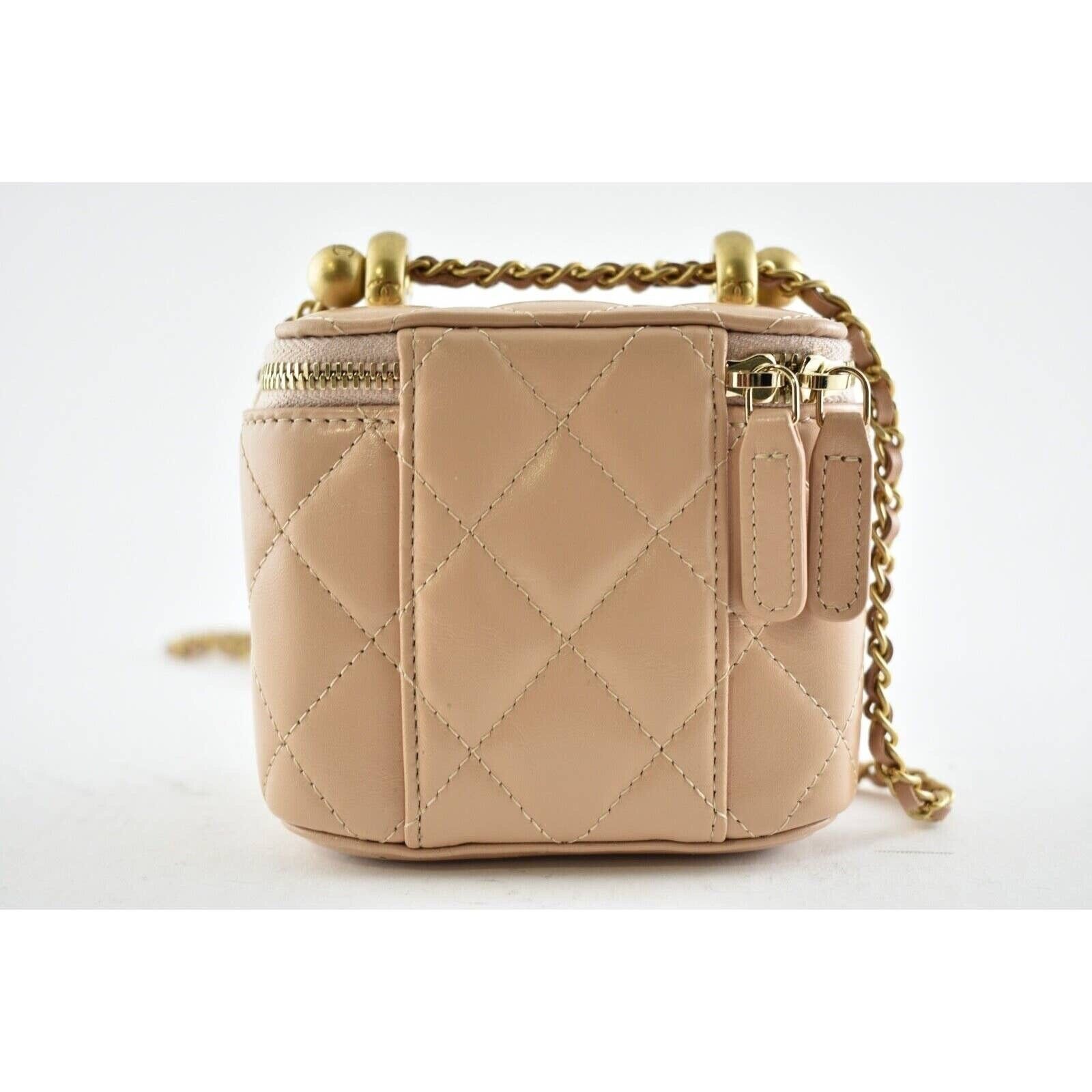 Chanel Chanel Vanity With Chain Pearl Logo Shoulder Crossbody Bag Size ONE SIZE - 10 Thumbnail