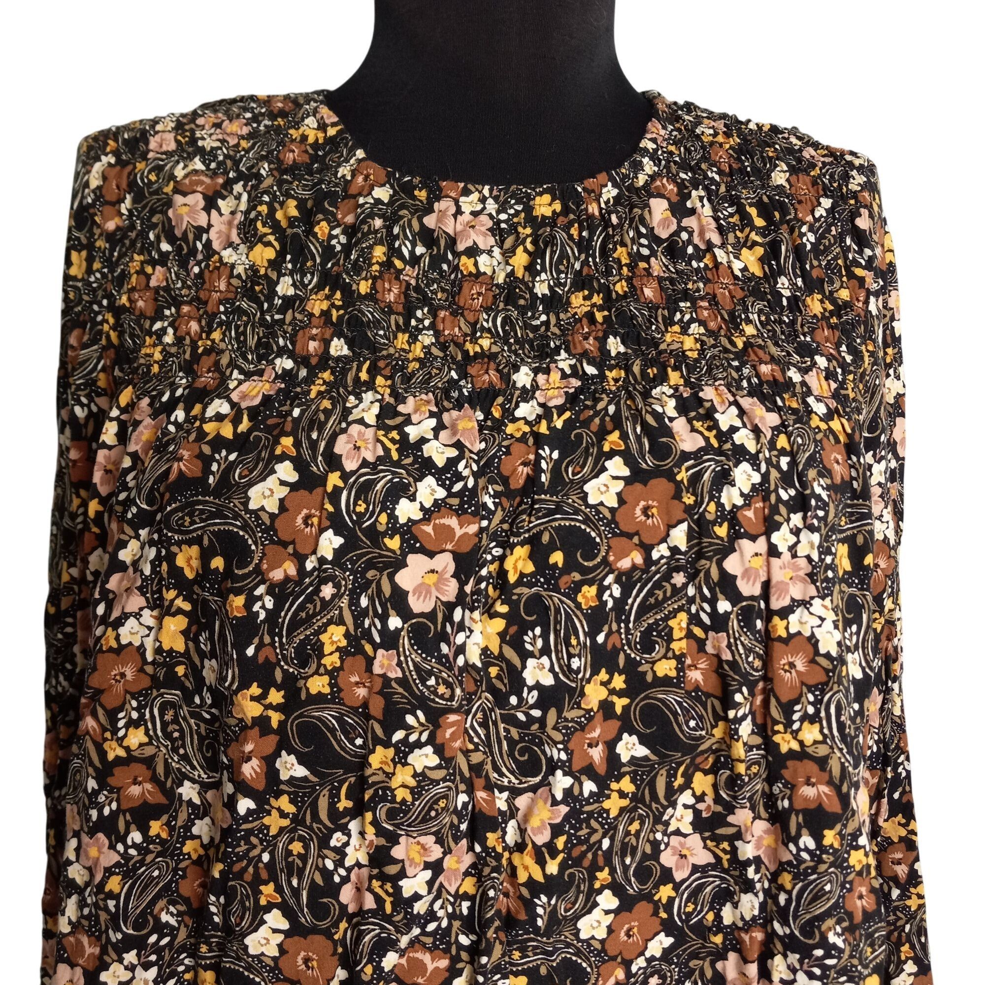 J. Jill J. Jill Size S Petite Blouse Womens Top Floral Long Sleeve S Size S / US 4 / IT 40 - 2 Thumbnail