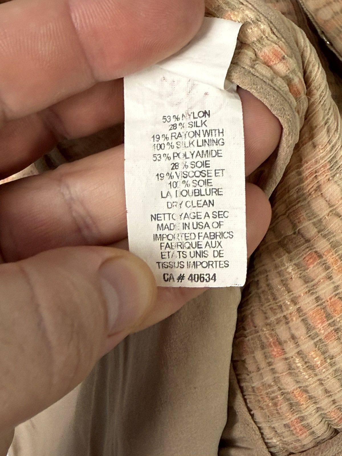 Marc Jacobs Marc Jacobs Textured Silk Blend Jacket Beige Pink Blazer Size M / US 6-8 / IT 42-44 - 17 Thumbnail