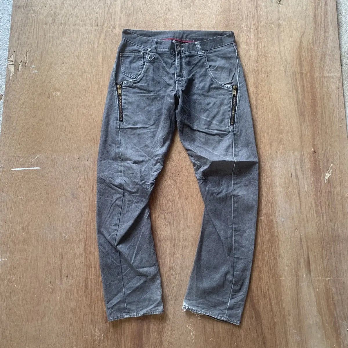 Beauty Beast EARTH TONE 🔥JAPANESE VINTAGE JEANS CURVE LEG TROUSERS FADED Size US 32 / EU 48 - 1 Thumbnail