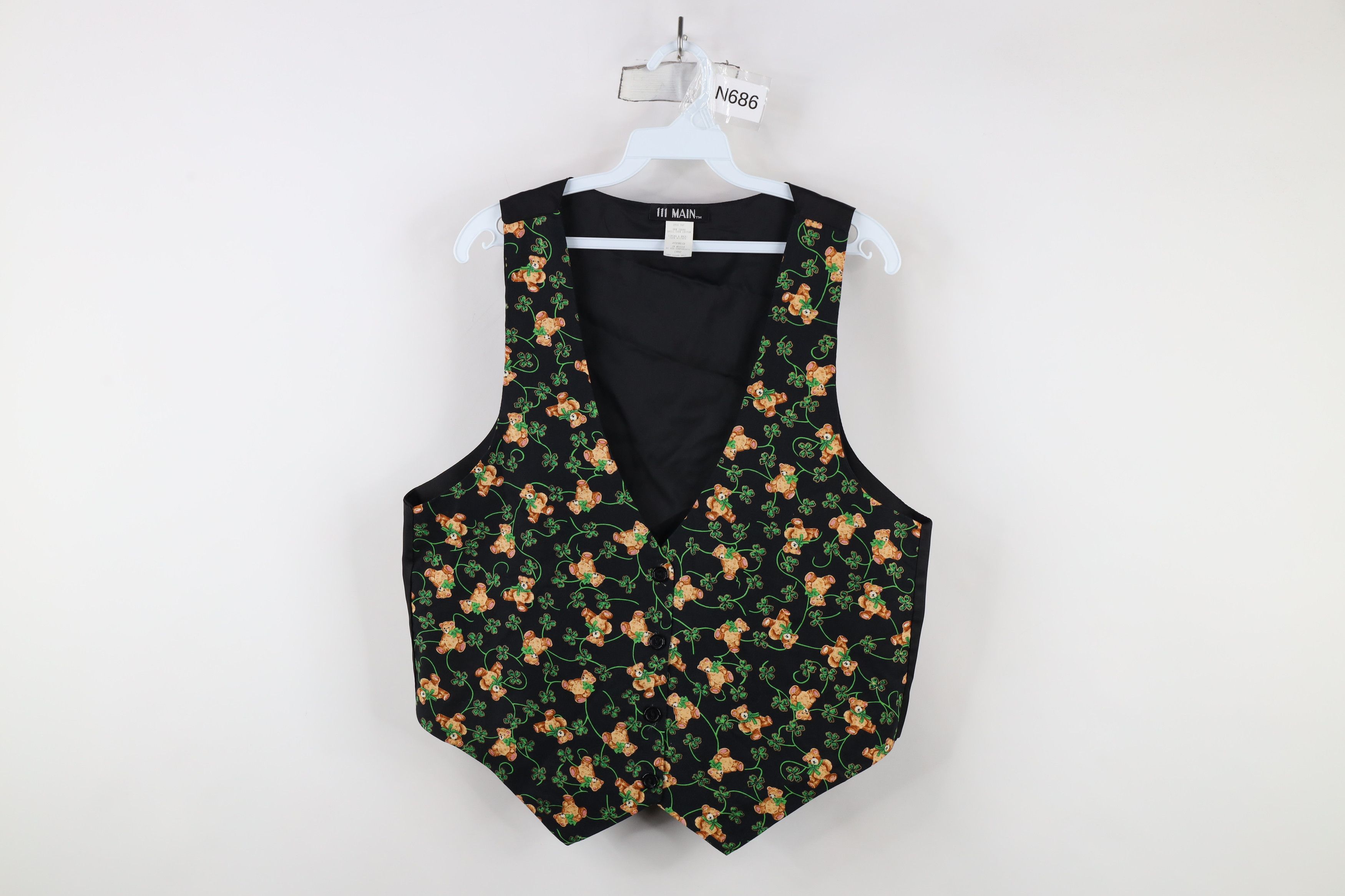 Vintage Vintage 90s Streetwear Day Bear Tie Back Vest Jacket Size L / US 10 / IT 46 - 1 Thumbnail