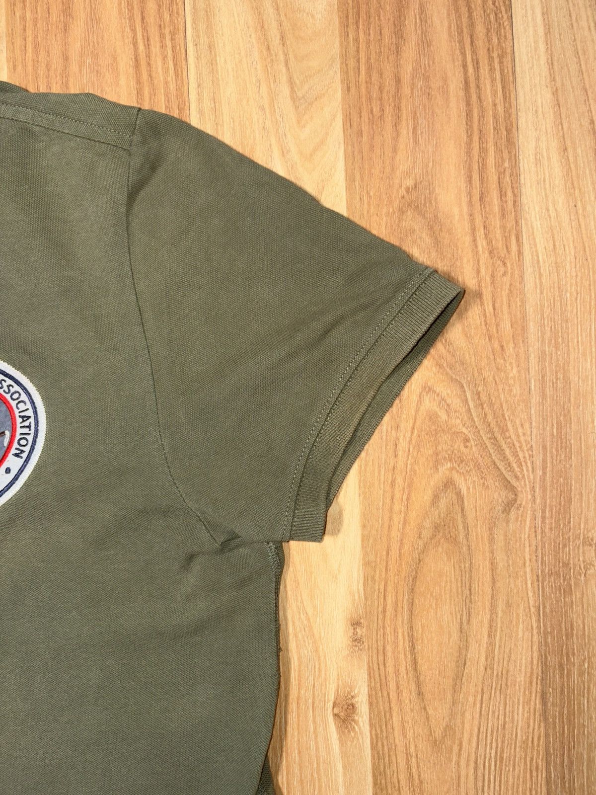 Polo Ralph Lauren U.S.P.A Denim Co. Olive Green Pique Polo Embroidered Crest Size US S / EU 44-46 / 1 - 5 Thumbnail