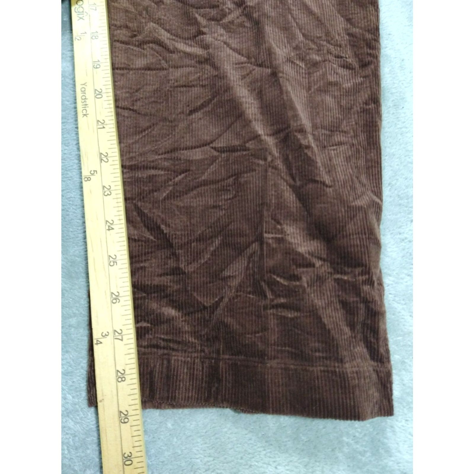 Uniqlo Uniqlo Women’s Chino Pants Large Brown Corduroy Pleated Wide Leg High Rise Casual Preppy Size 36" / US 14 / IT 50 - 5 Thumbnail