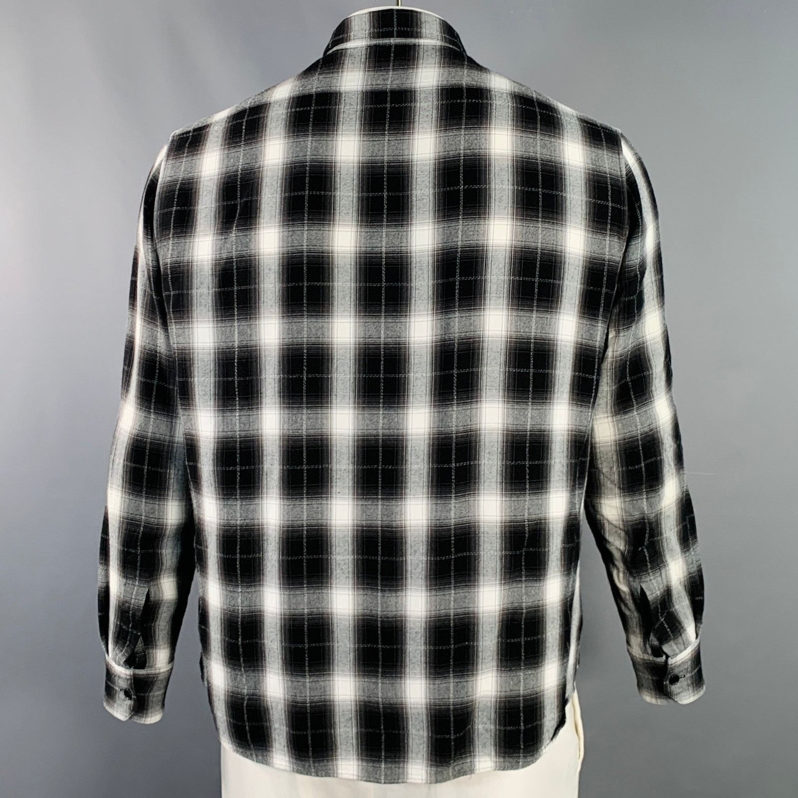 Celine CELINE Black White Plaid Viscose Cotton Button Down Shirt Size US XXL / EU 58 / 5 - 3 Thumbnail