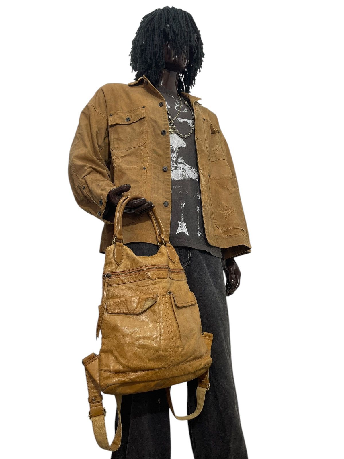 Leather Full Leather Patina Dakota Japan Backpack Bag 1🟩9 Size ONE SIZE - 5 Thumbnail