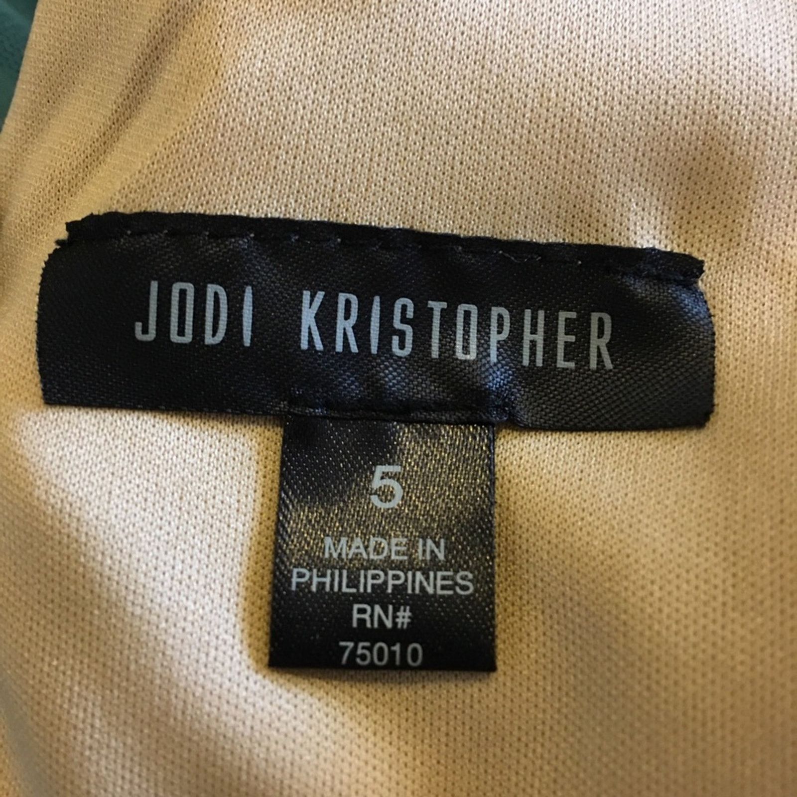 Other Jodi Kristopher tan & teal jeweled cocktail dress Size ONE SIZE - 7 Thumbnail