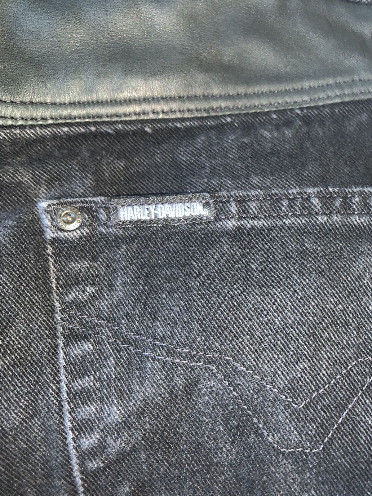 Harley Davidson Harley Davison black vintage all American jeans 31X32 Size US 31 - 8 Thumbnail
