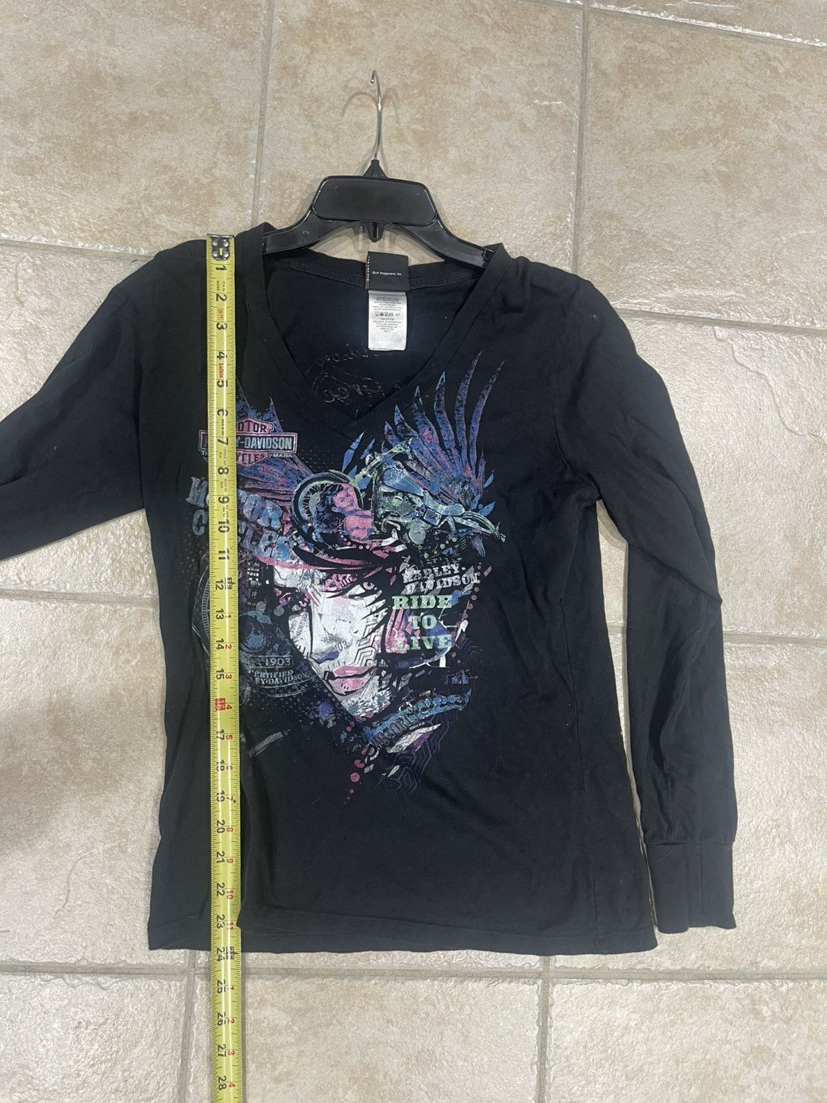 Harley Davidson Harley Davidson Motorcycle Women’s Long Sleeve V neck Size L / US 10 / IT 46 - 7 Thumbnail