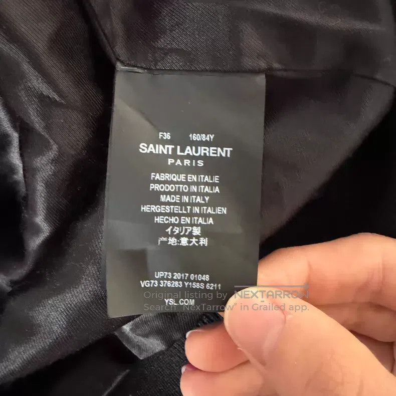 Saint Laurent Paris Saint Laurent Paris Black and Red Patchwork Wool Teddy Bas Size XS / US 0-2 / IT 36-38 - 2 Thumbnail