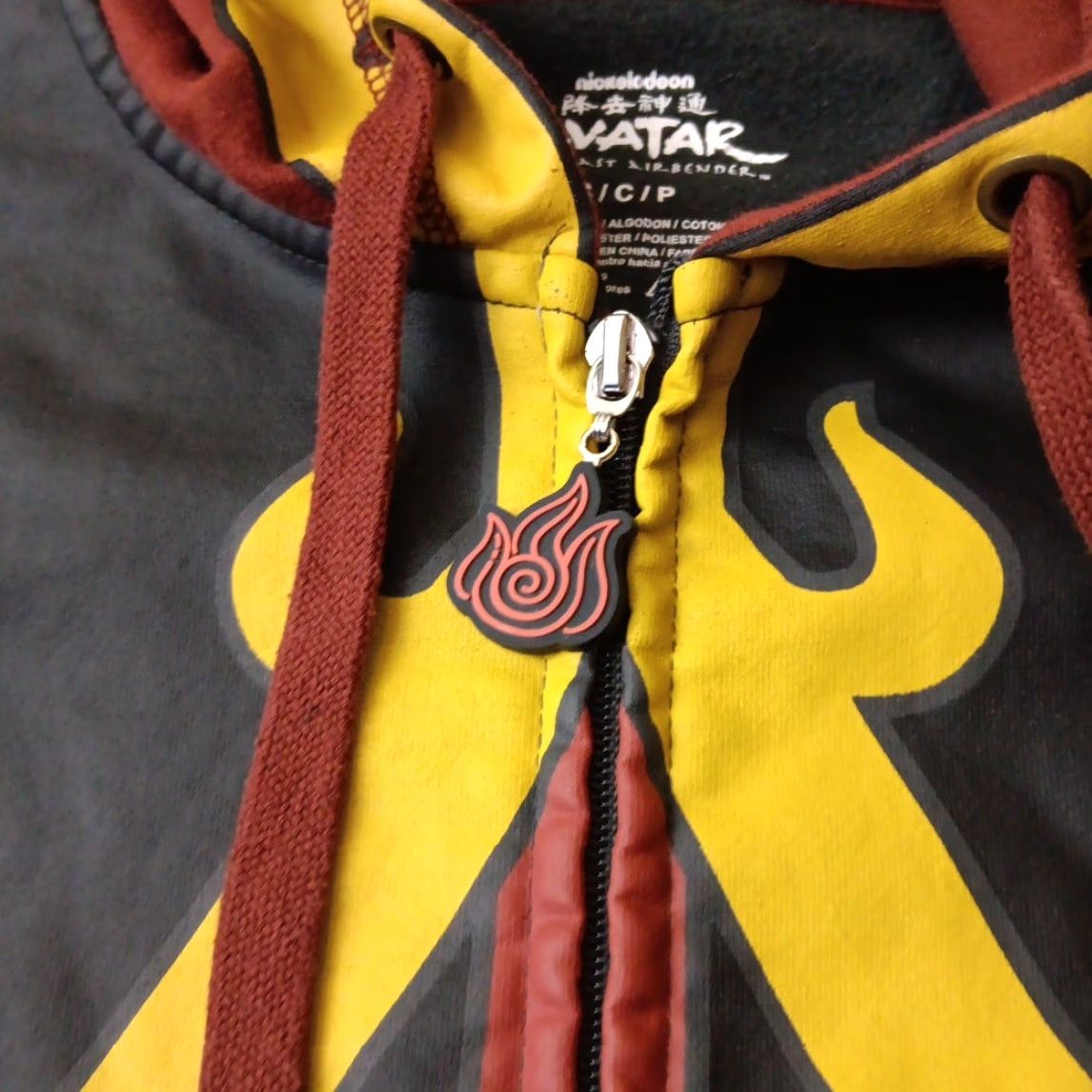 VINTAGE Mens Nickelodeon Avatar Last Air Bender 2022 Full Zip Hoodie Sweatshirt Small