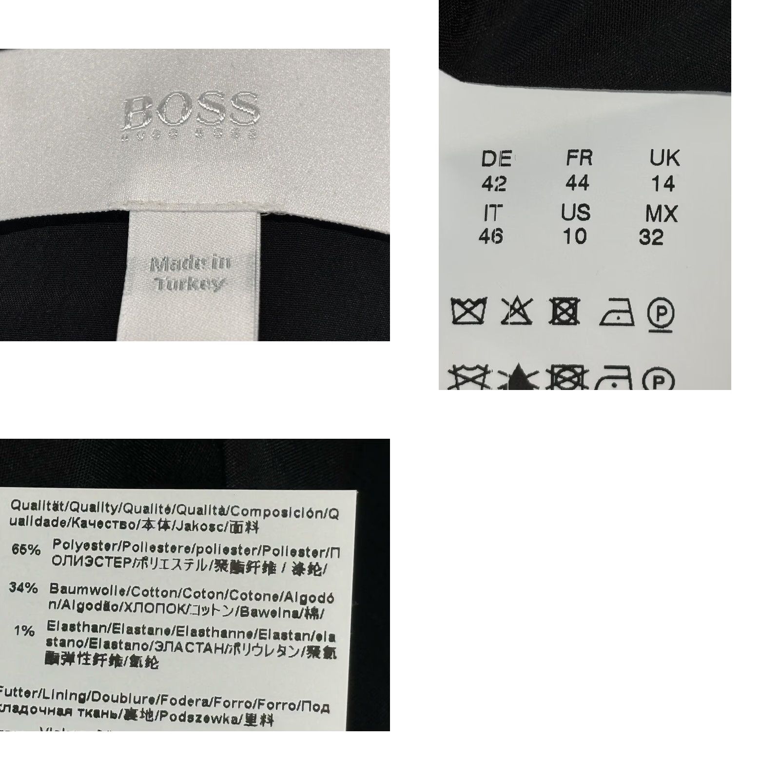 Hugo Boss HUGO BOSS Slim Fit Blazer Jacket Sz 10 Women’s Irregular Check Italian Fabric Black White Jacket Blazer Women Mens? Wait. Size L / US 10 / IT 46 - 8 Thumbnail