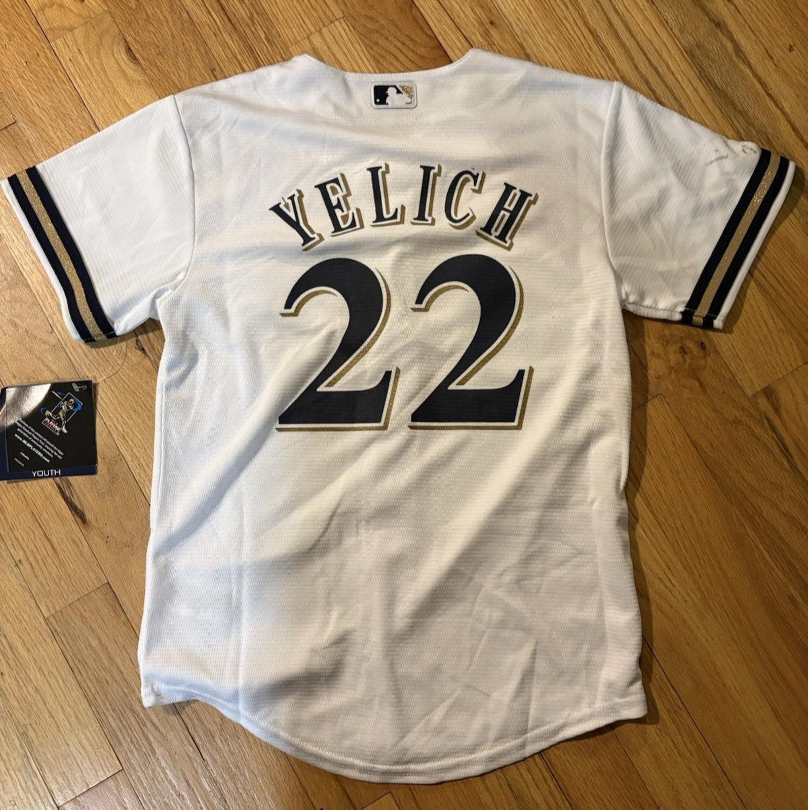 MLB Milwaukee Brewers CHRISTIAN YELICH Jersey Youth MLB New/Tags Size ONE SIZE - 2 Thumbnail