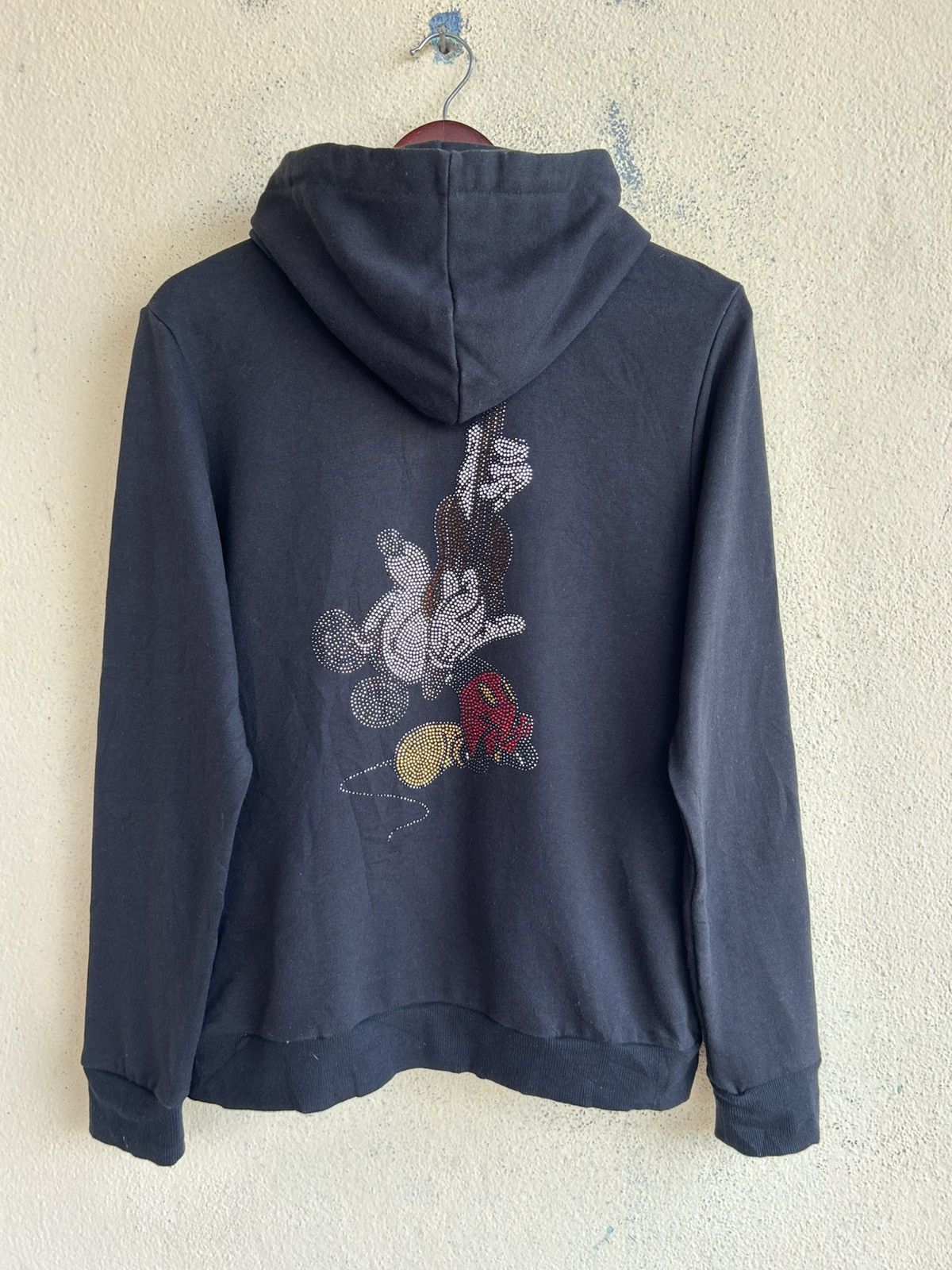 In The Attic Rockstar Mickey Rhinestone Style Graphic Zip Up Hoodie Size US XS / EU 42 / 0 - 2 Thumbnail