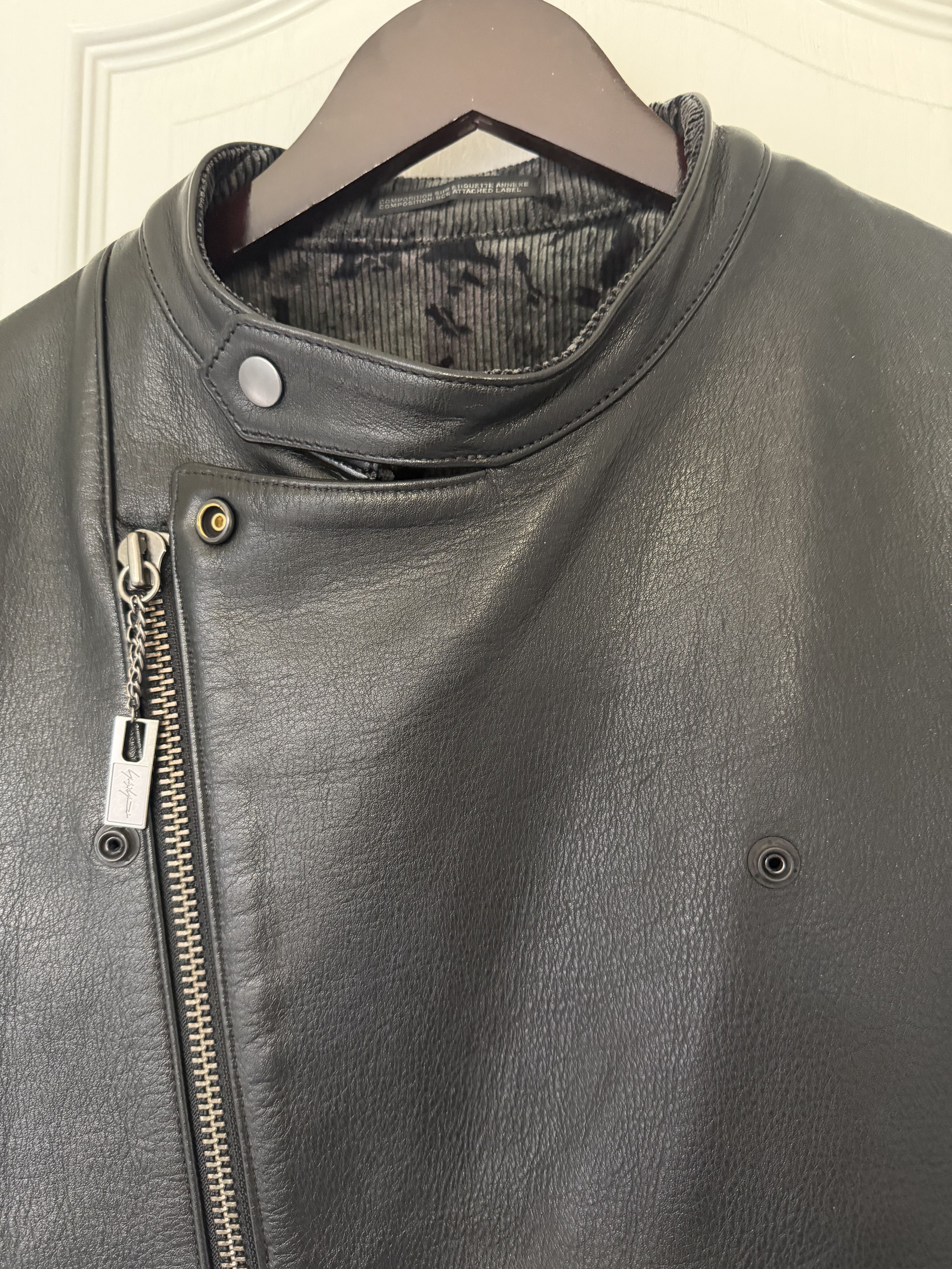 Yohji Yamamoto Yohji Homme 24AW Runway Leather Rider Jacket Size US XL / EU 56 / 4 - 3 Thumbnail