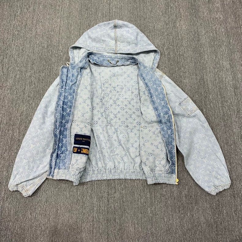 Louis Vuitton LOUIS VUITTON Blue print full print denim jacket Size US M / EU 48-50 / 2 - 8 Thumbnail