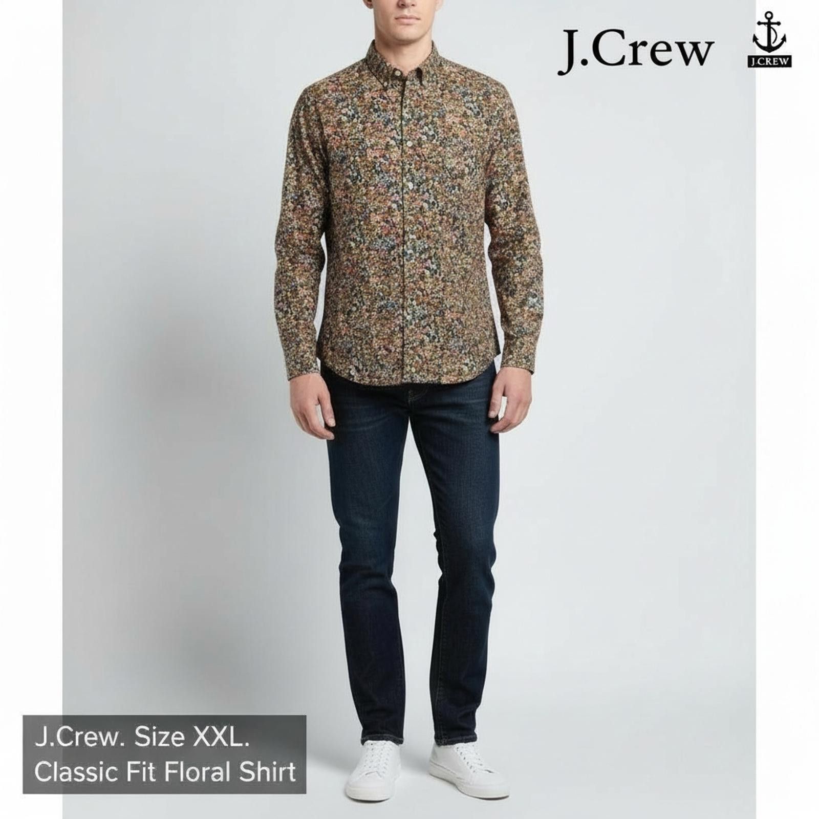 J.Crew J.Crew Classic Fit Floral Shirt XXL Size US XXL / EU 58 / 5 - 1 Thumbnail