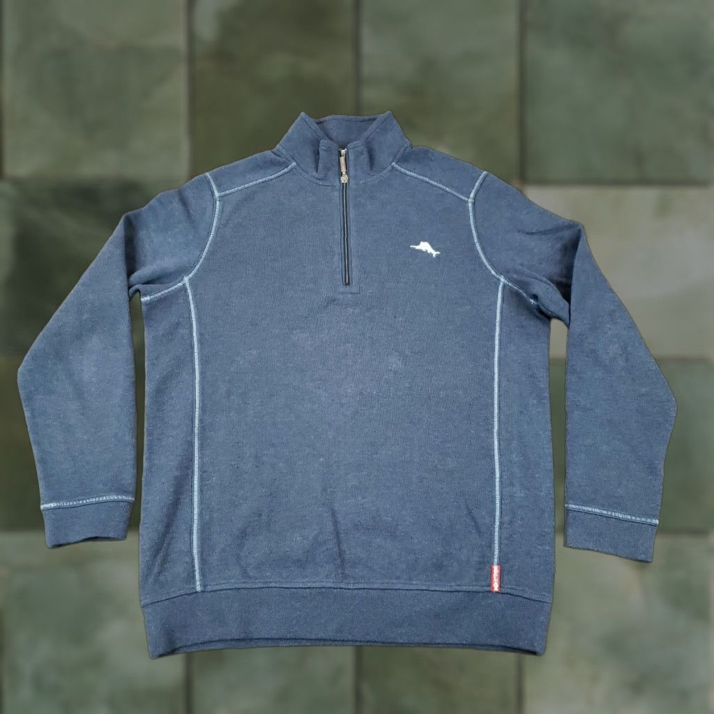 Tommy Bahama Tommy Bahama Sweater Mens Small Blue 1/4 Zip Long Sleeve Mock Neck Casual Pullover Size US S / EU 44-46 / 1 - 1 Thumbnail