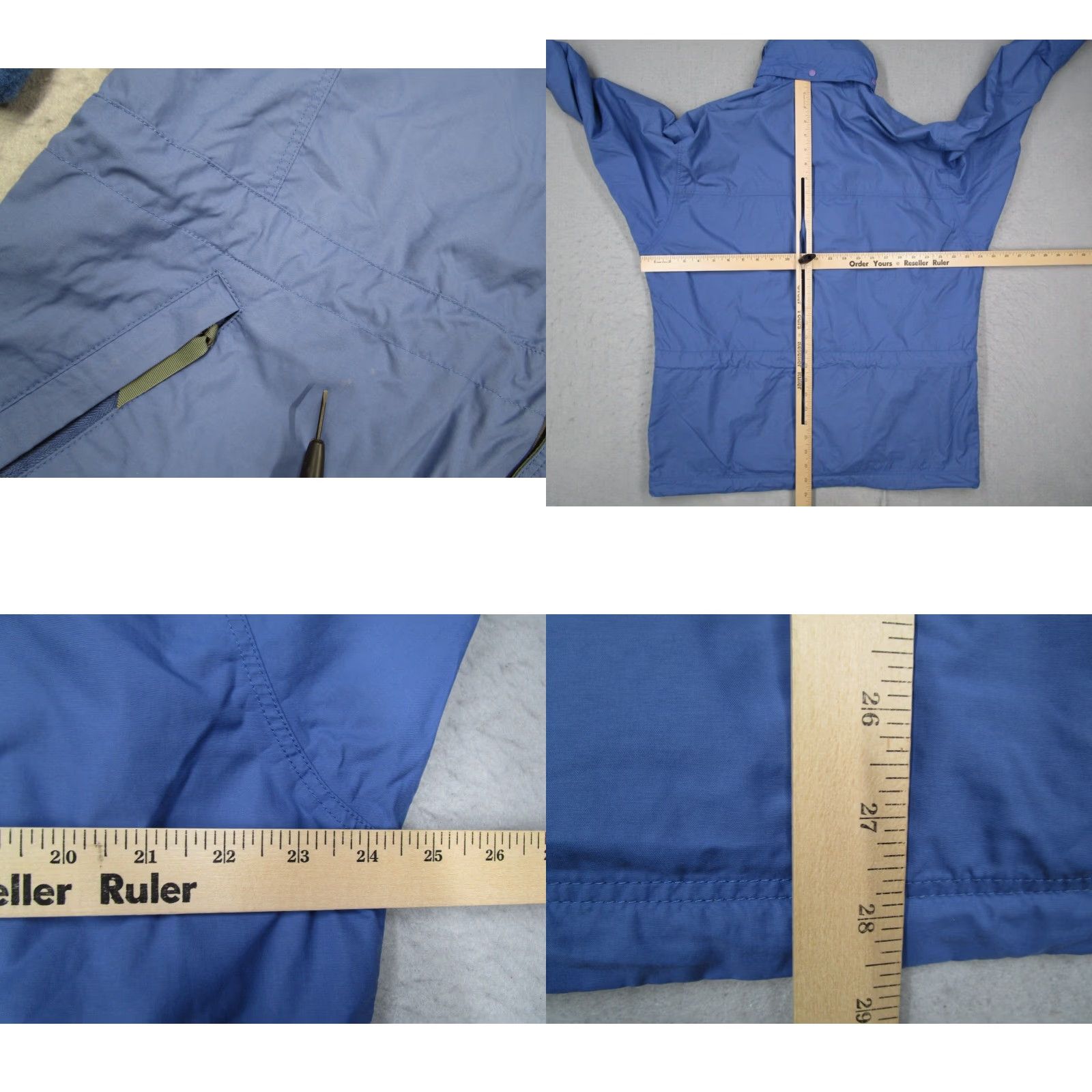 Patagonia VINTAGE Patagonia Jacket Women M Blue Travel Guide Full Zip Hood Pockets Size M / US 6-8 / IT 42-44 - 8 Thumbnail