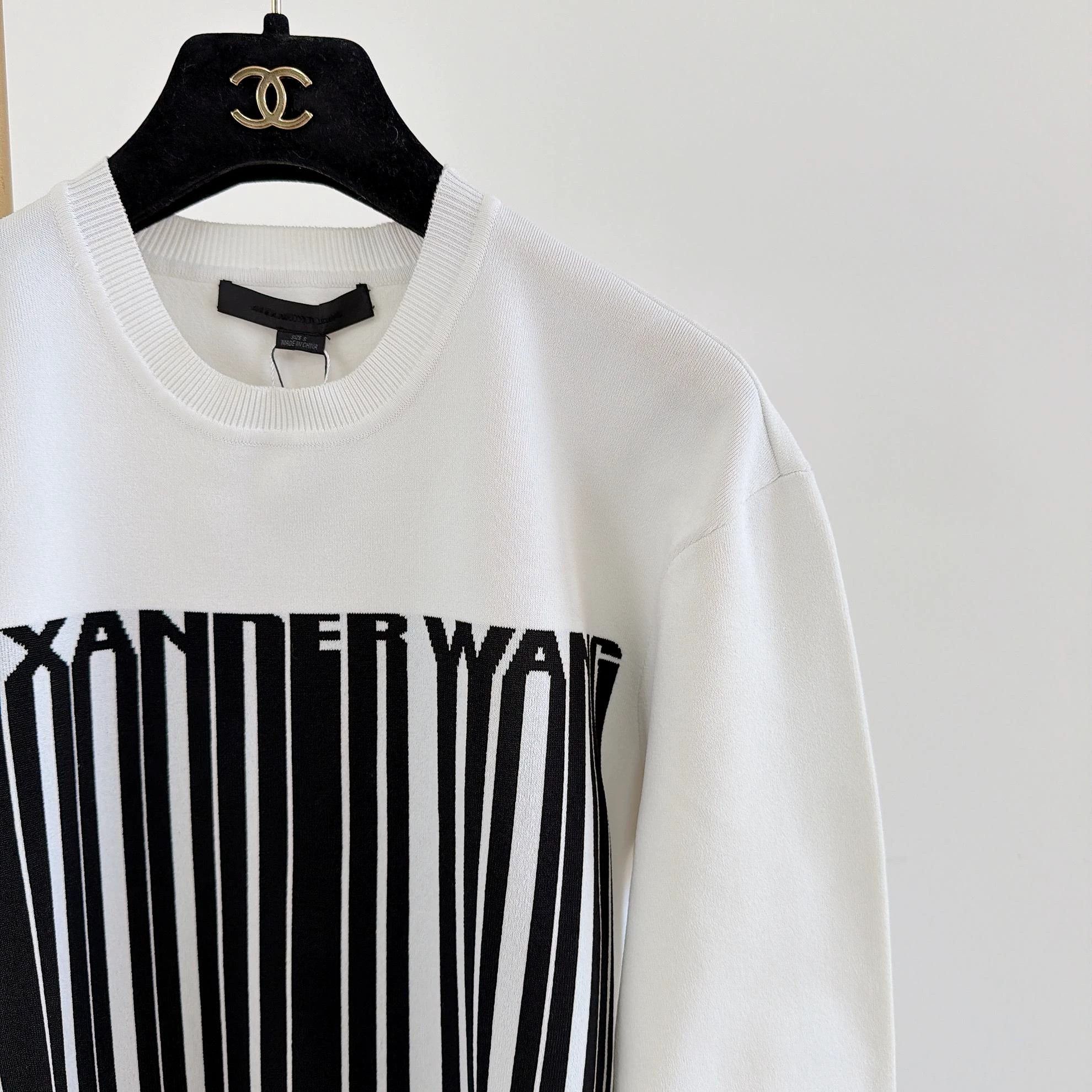 Alexander Wang Alexander Wang White V-Stripe Sweatshirt S 6305 Size US S / EU 44-46 / 1 - 4 Thumbnail