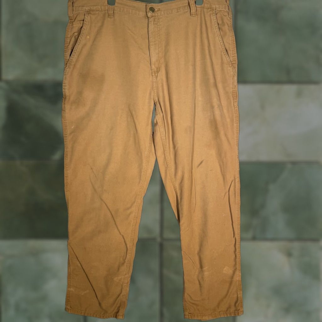 Carhartt Carhartt Pants Mens 40x32 Brown Dungaree Fit Canvas Workwear Utility Size US 40 / EU 56 - 1 Thumbnail